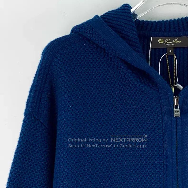 Loro Piana Loro Piana Navy blue cashmere hooded zippered long sleeve Size S / US 4 / IT 40 - 3 Thumbnail