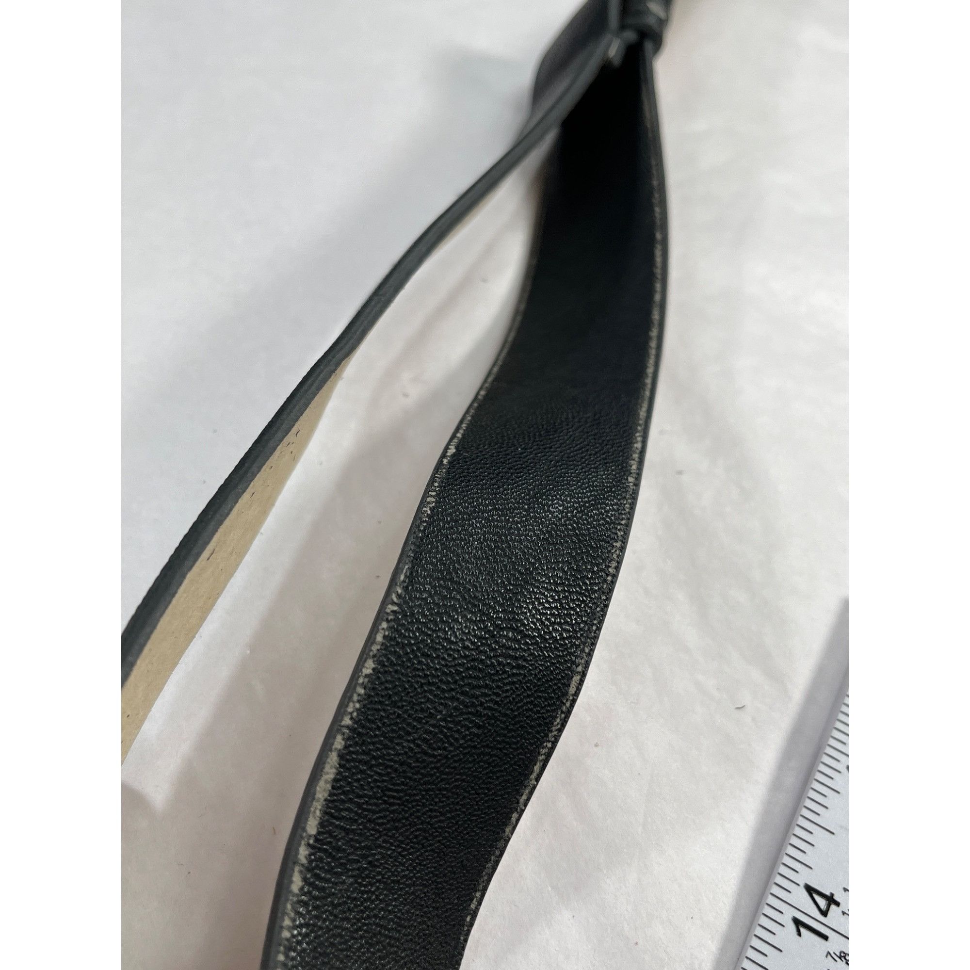 Chicos Chicos Black Leather Belt SKU 7518 With ADjustable back, Sil Size ONE SIZE - 7 Thumbnail