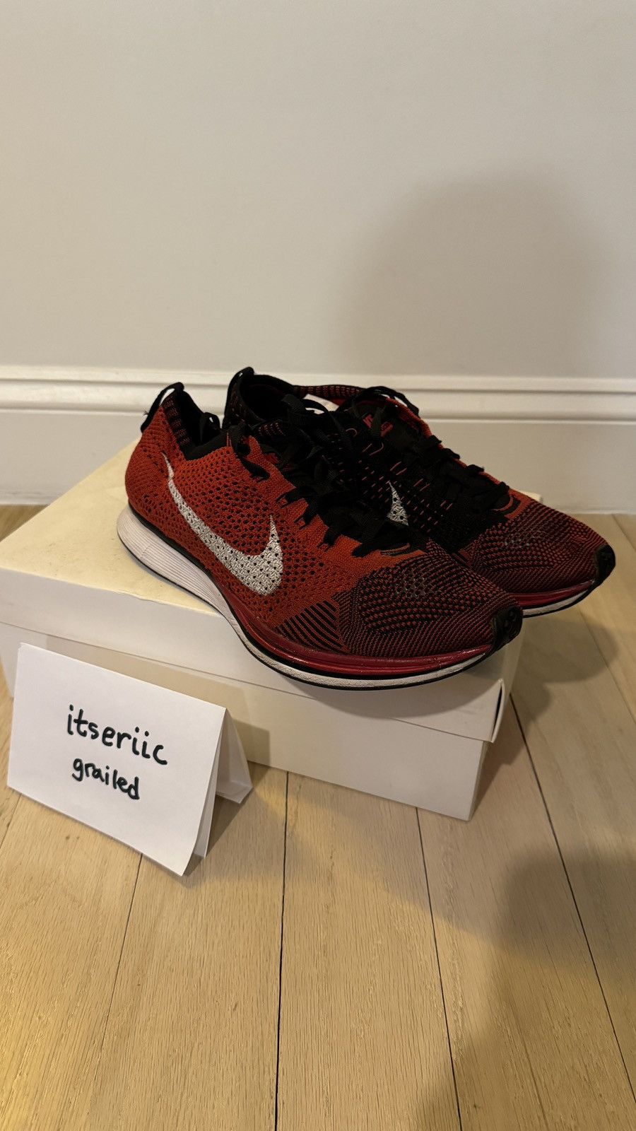 Nike Nike Flyknit Racer - University Red Size US 9.5 / EU 42-43 - 1 Thumbnail