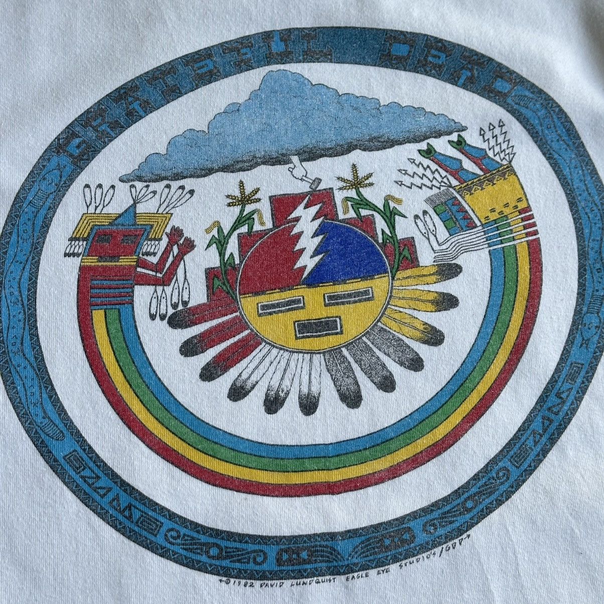 Grateful Dead Rare Vintage 1982 Grateful Dead David Lundquist Eagle Tee Size US XL / EU 56 / 4 - 3 Thumbnail