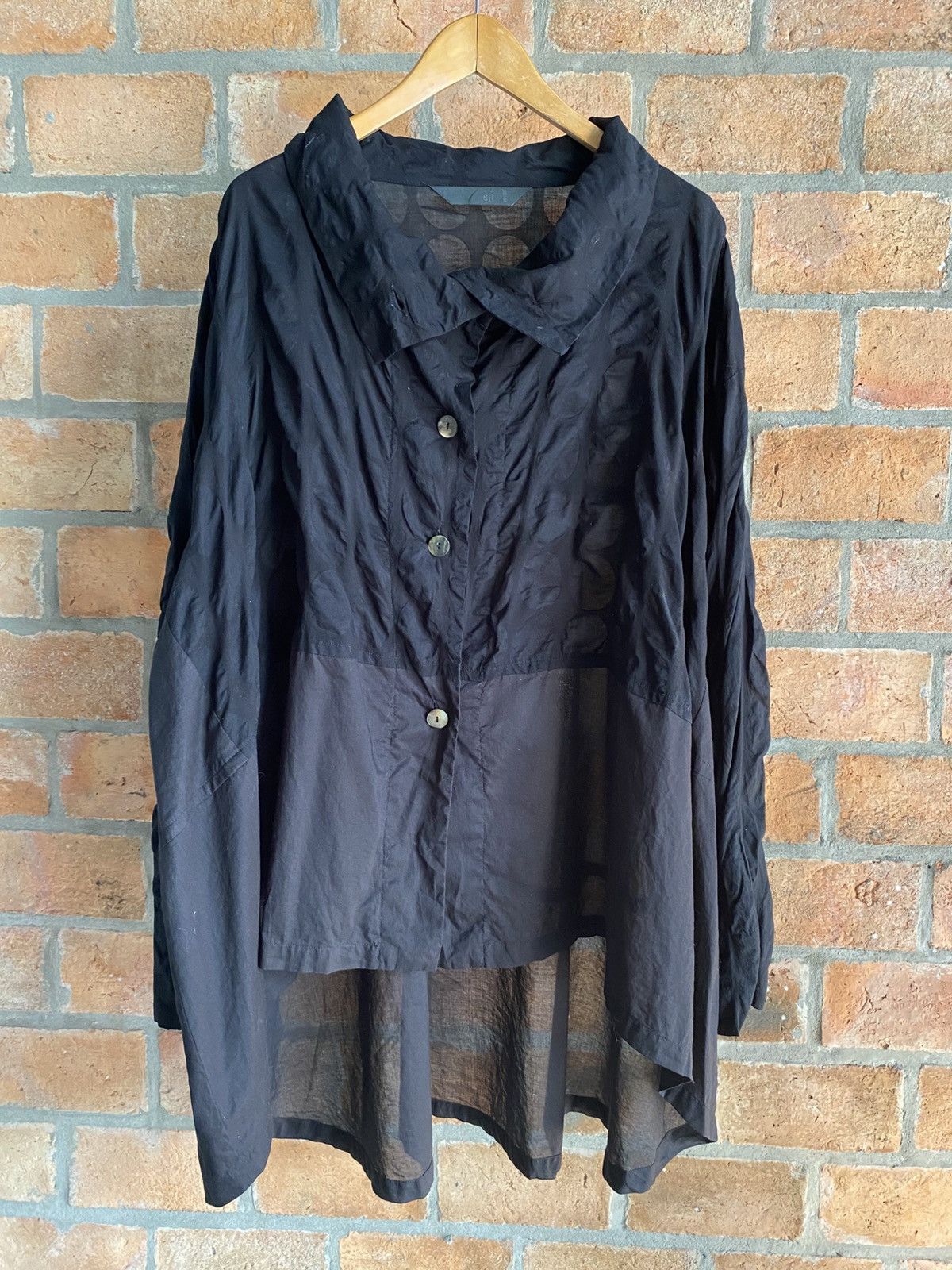 Designer × Japanese Brand MOYURU Black Loose-Fit Printed Shirt. Size S / US 4 / IT 40 - 15 Thumbnail
