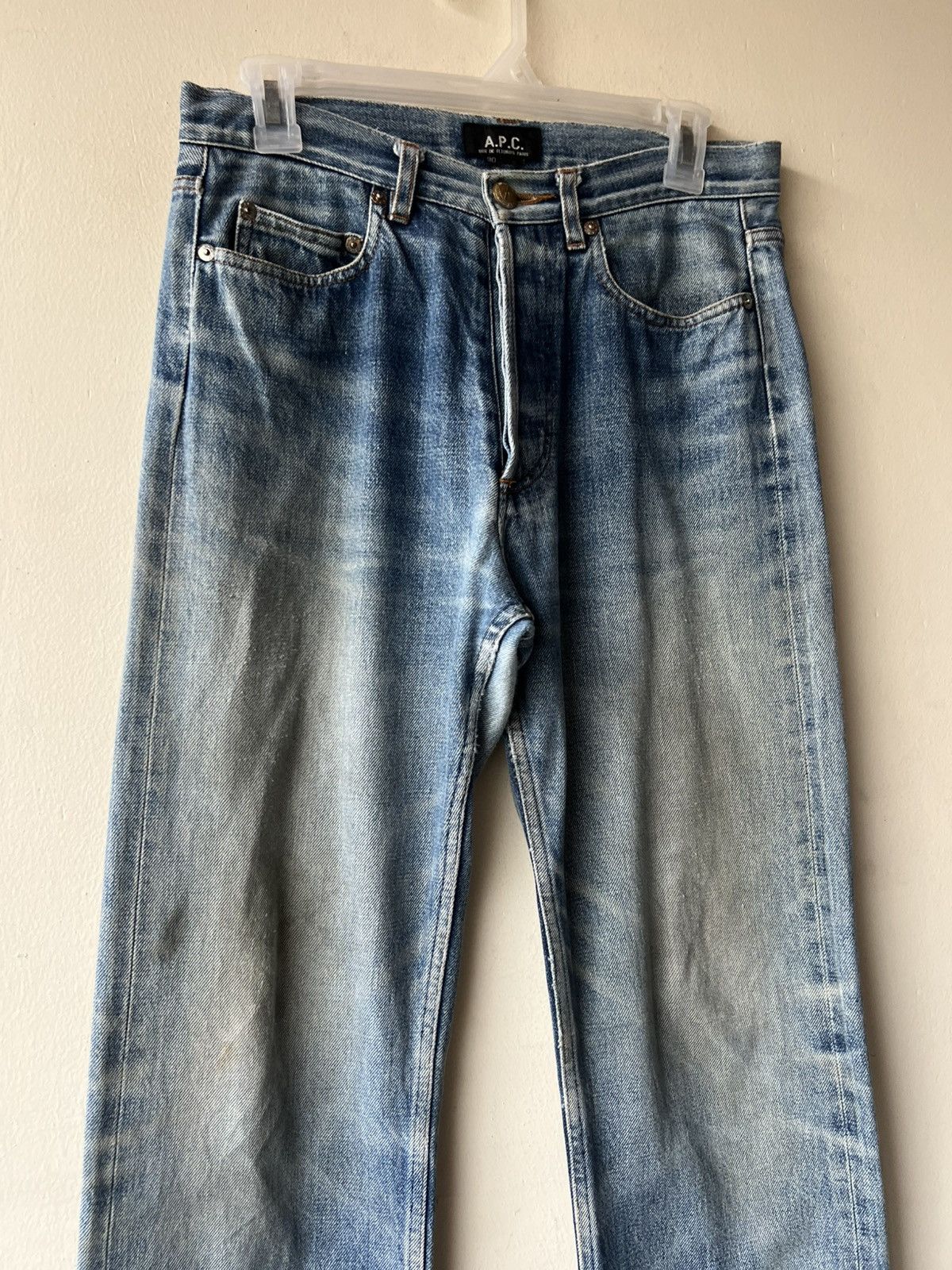 A.P.C. Vintage A.P.C. Japan Distress Dirty Mud Denim Selvedge Jeans Size US 29 - 17 Thumbnail