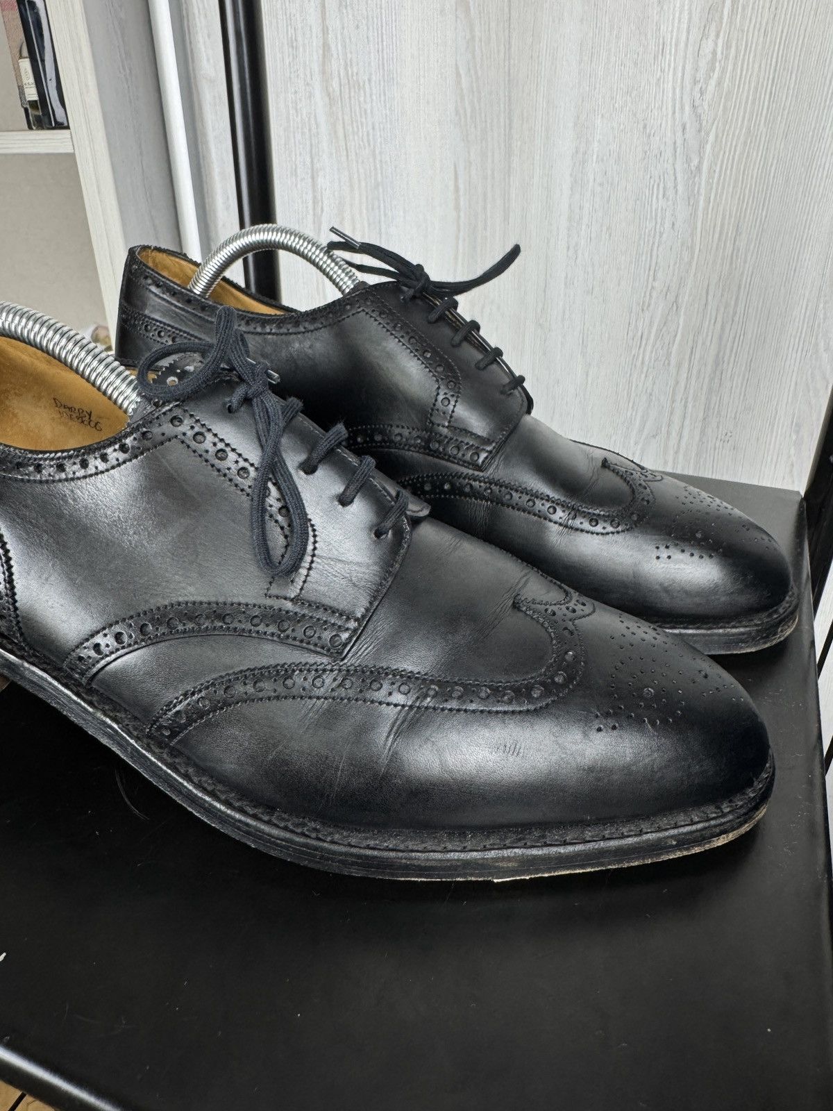 John Lobb John Lobb Darby Black Oxford Derby Classic Shoes 10E Size US 10 / EU 43 - 4 Thumbnail