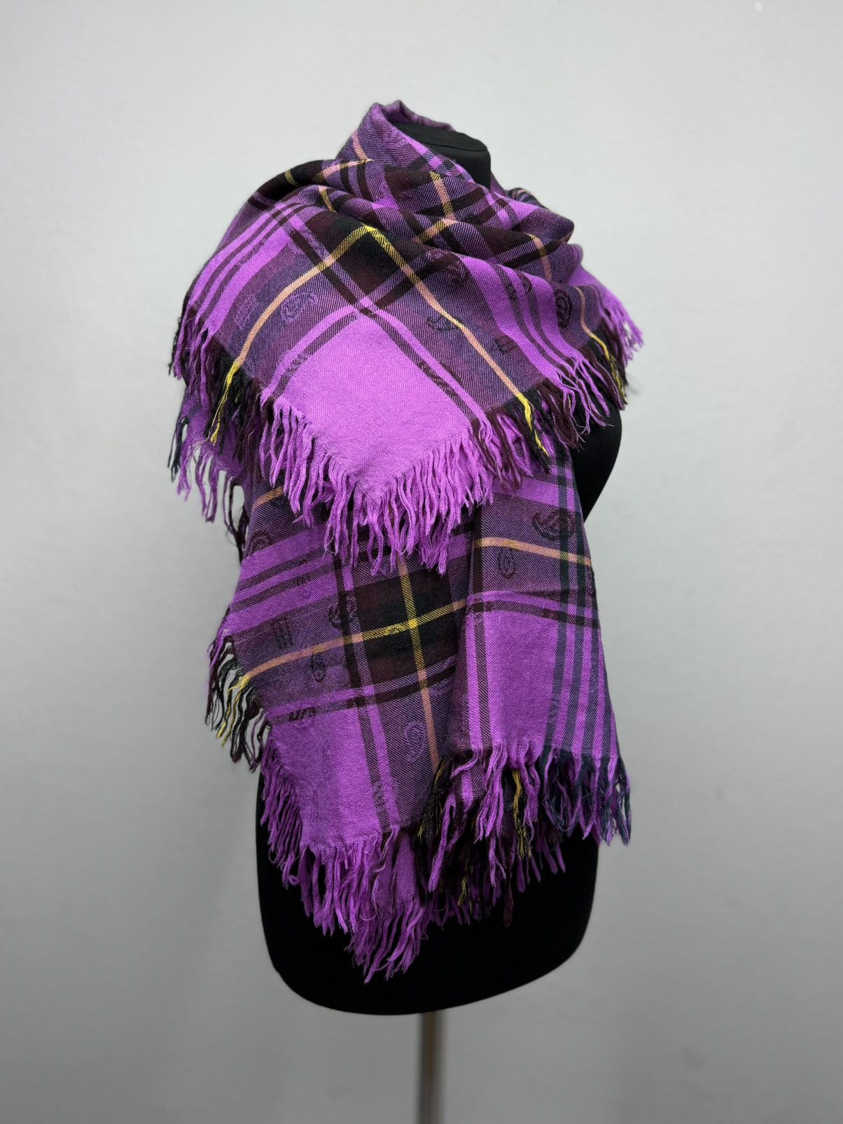 Etro Etro Wool Silk Scarf Paisley Plaid Wrap Boho Luxury Archive Size ONE SIZE - 1 Thumbnail
