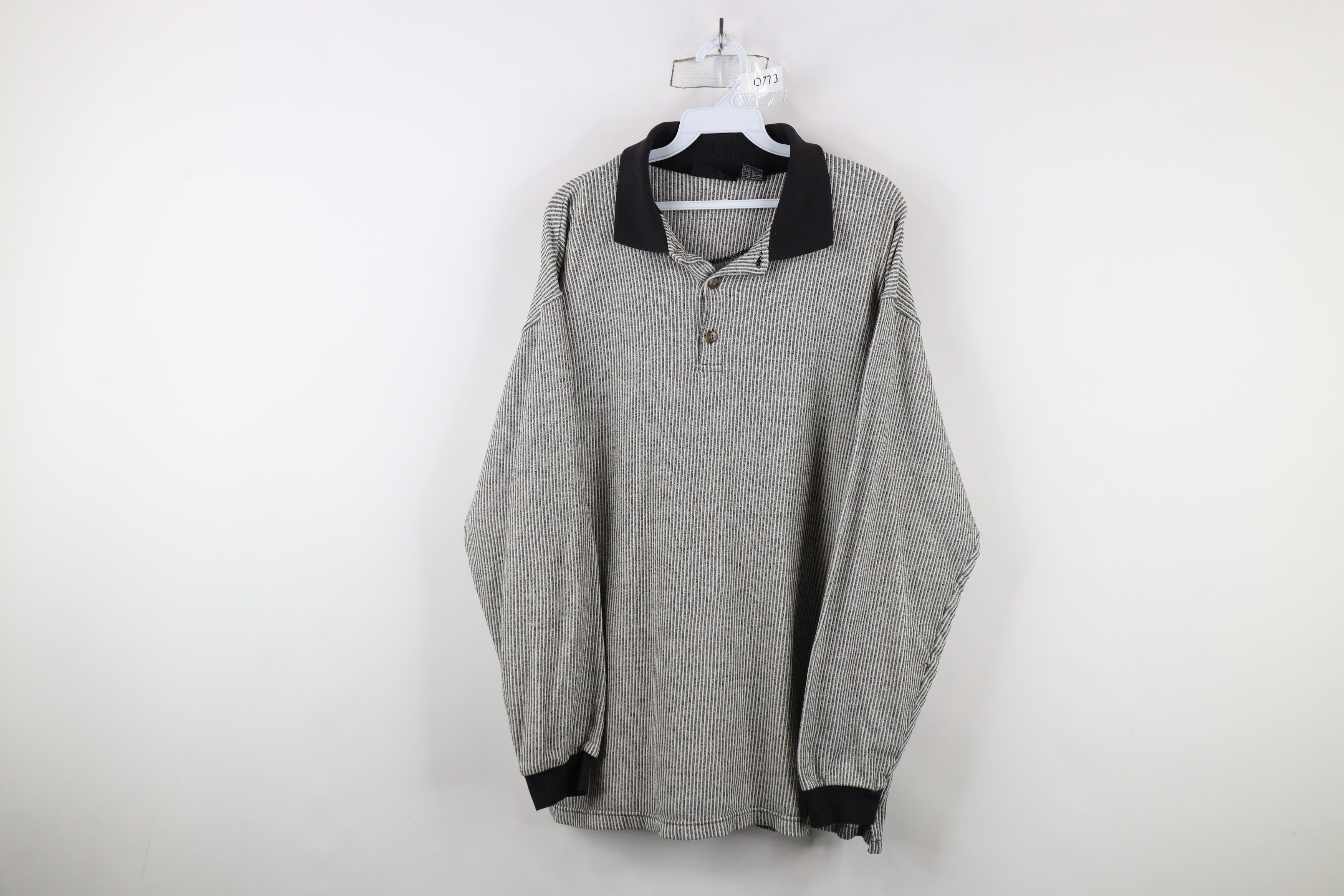 Vintage Vintage 90s Streetwear Knit Long Sleeve Rugby Polo Shirt Size US XL / EU 56 / 4 - 1 Thumbnail