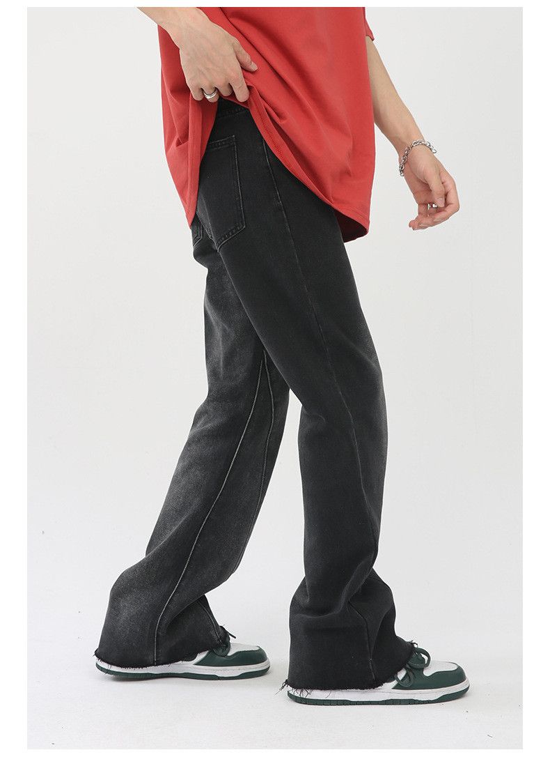 Japanese Brand × Jean Japanese gradient straight-leg casual flared raw-edge jeans Size US 33 - 5 Thumbnail