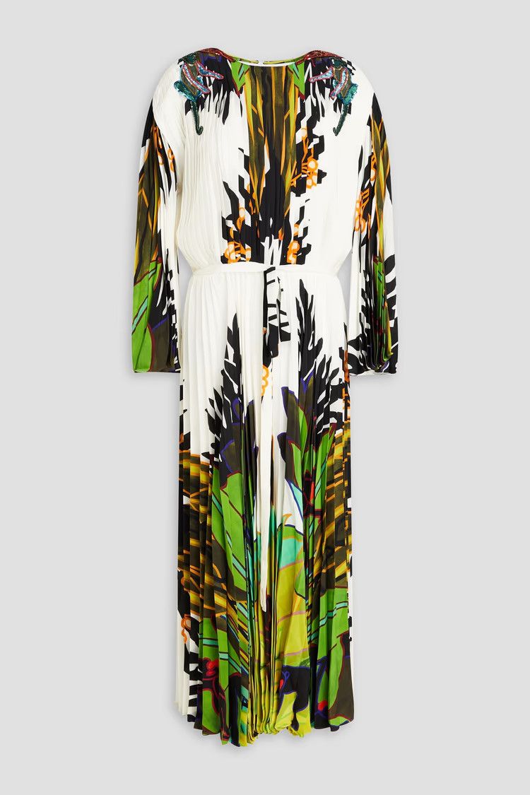 o1y0326 Silk Midi Dress in Multicolor