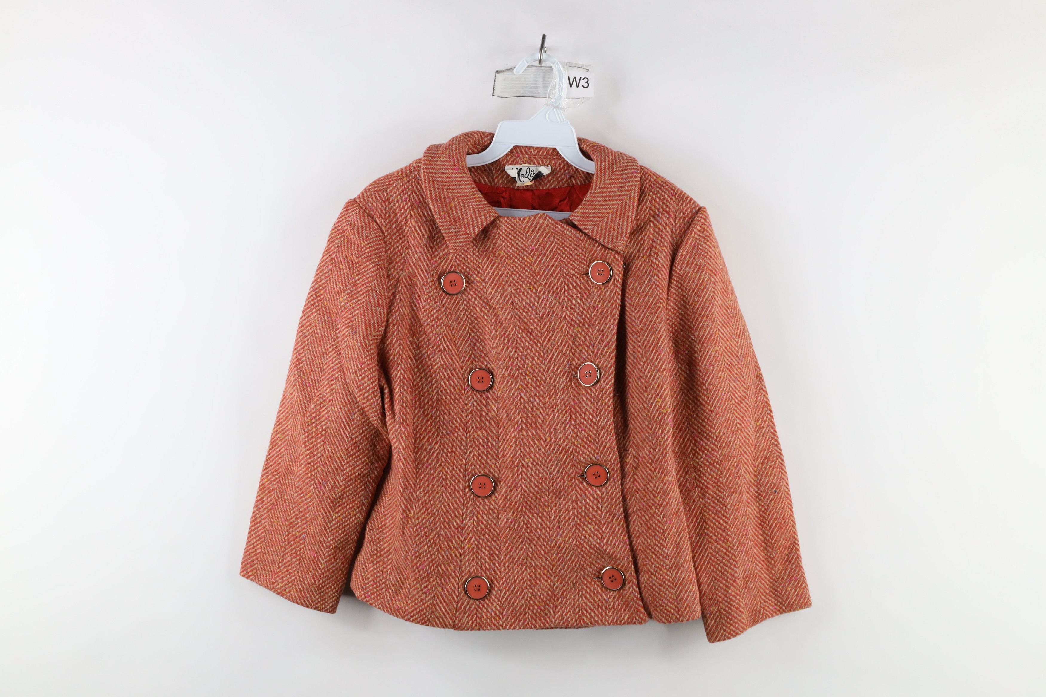Vintage Vintage 50s Rockabilly Wool Herringbone Blazer Jacket Size S / US 4 / IT 40 - 1 Thumbnail