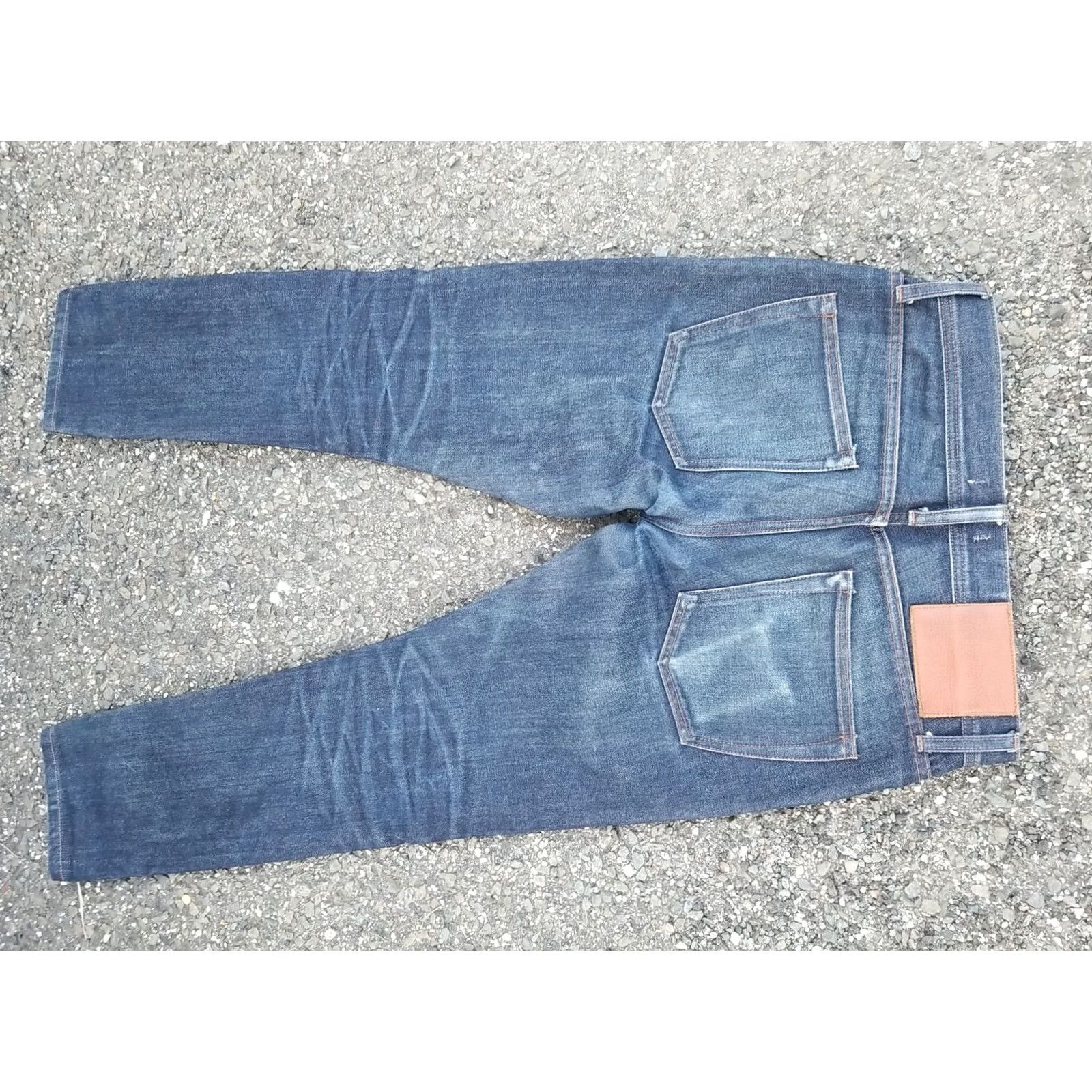 Denime UNBRANDED Jeans UB401 Taper 14.5 Selvedge Cotton Denim Jean - size 30 Blue Dark Vintage Blue 14.5 oz Selvedge 30x29 Mens Regular/Adult Size US 30 / EU 46 - 7 Thumbnail