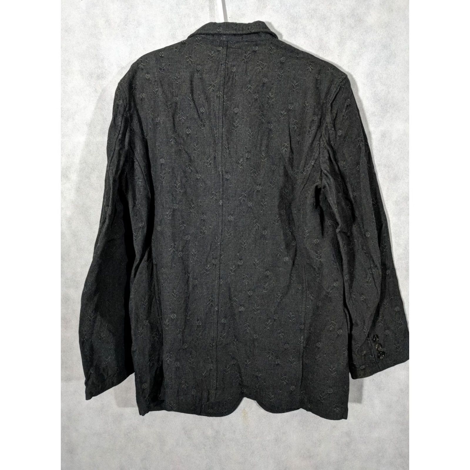 Comme des Garcons Girl VINTAGE Comme des Garcons Homme AD 2003 Blazer Jacket Men Small Gray Embroidered Art 3 Button Japan Size 36R - 3 Thumbnail