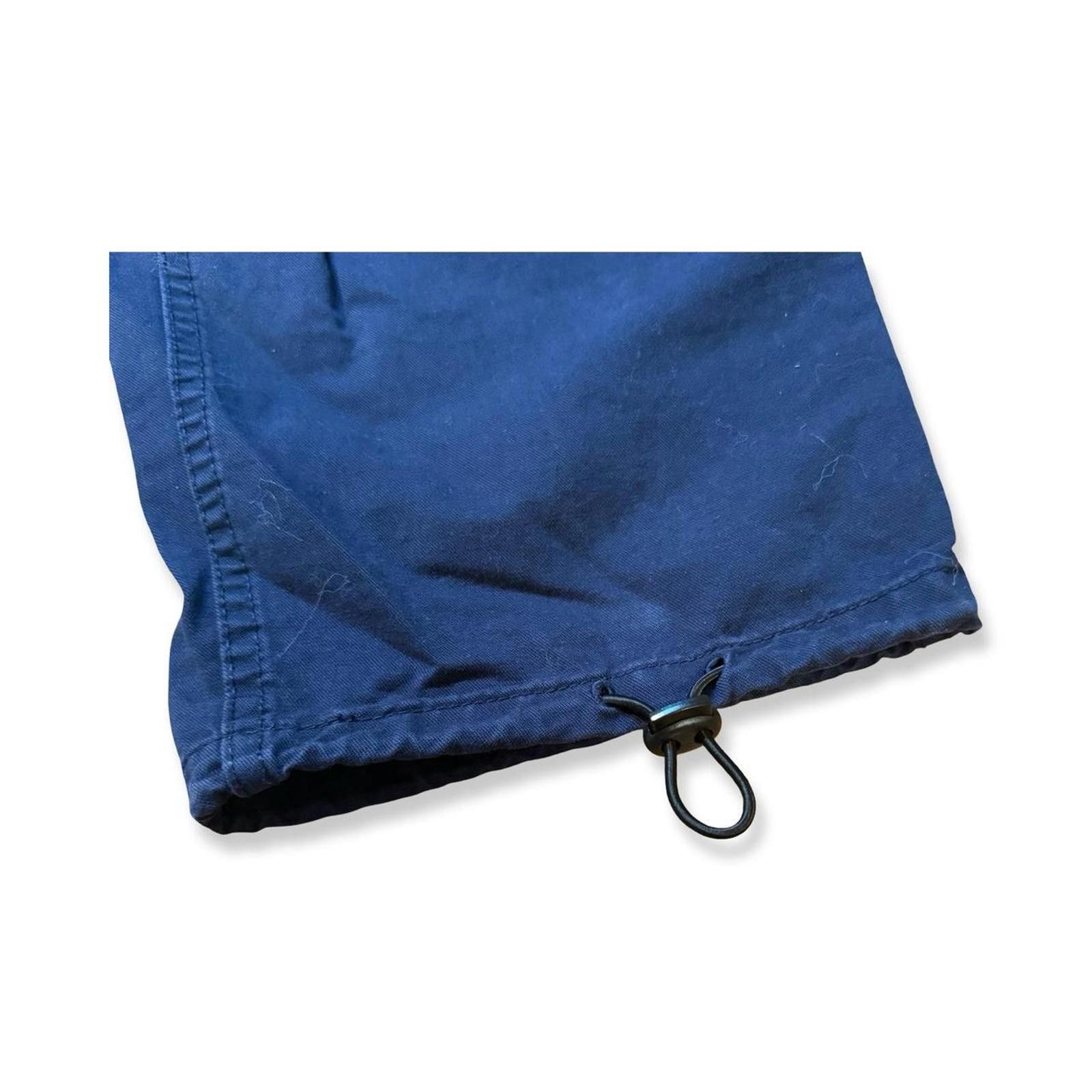 Designer Brandy Melville Navy Blue Cargo Pants Drawstring Waist Size 42" / US 20 - 5 Thumbnail