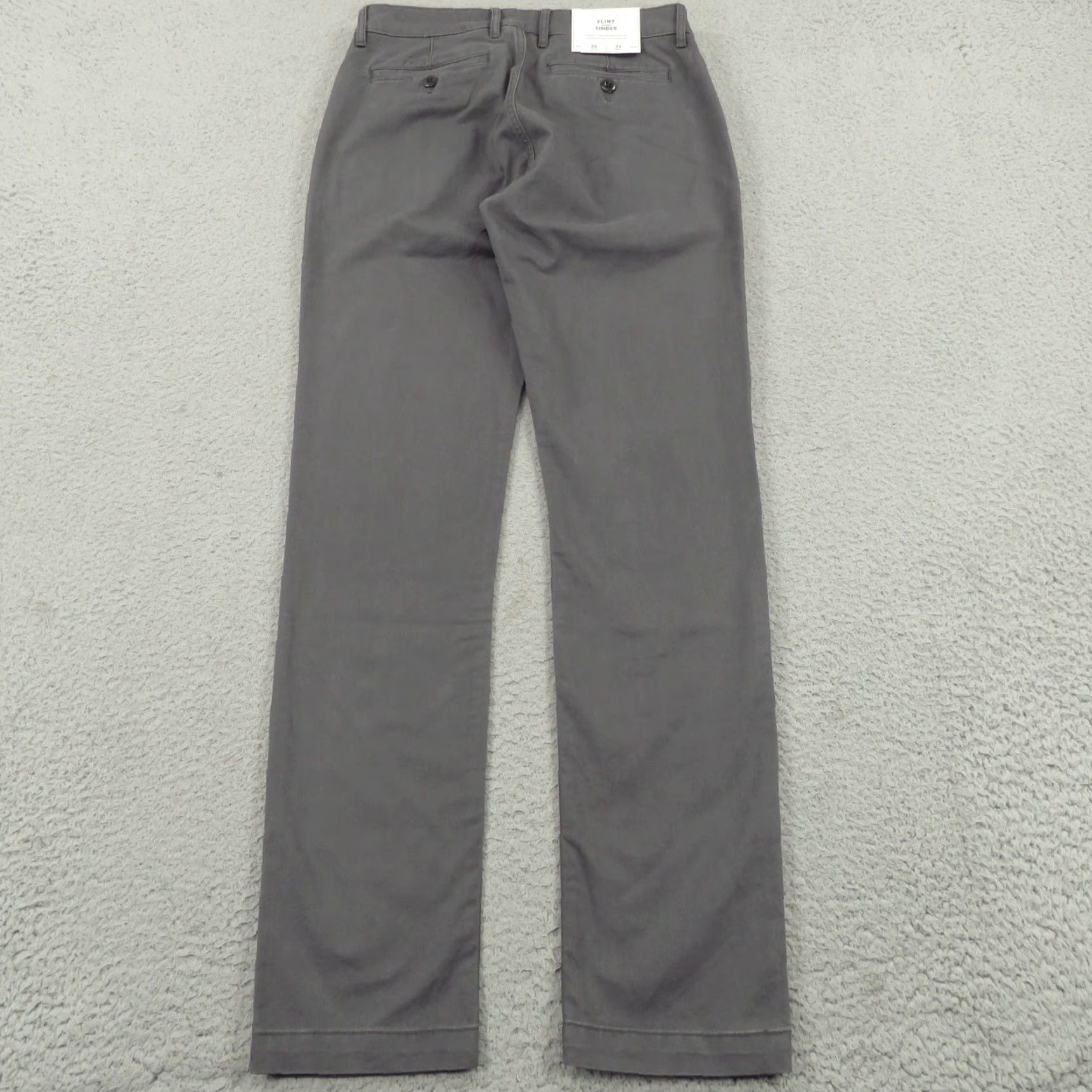 Flint And Tinder Flint And Tinder Pants Mens Slim Gray Twill Chinos Straight 29x32, 5-Pocket, Flat Front, Cotton Blend, Zip, Machine Washable, New With Tags, Huckberry Size US 29 - 3 Thumbnail