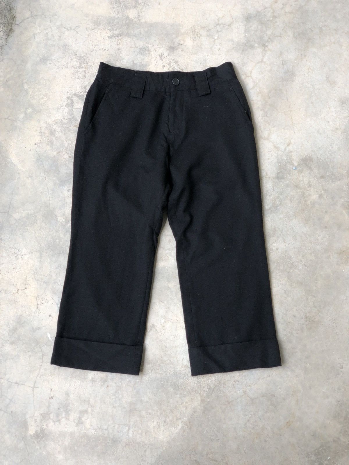 Yohji Yamamoto Yohji Yamamoto Y’s Wool Cropped 3 Quarter Fold Wool Pant Size US 30 / EU 46 - 2 Thumbnail