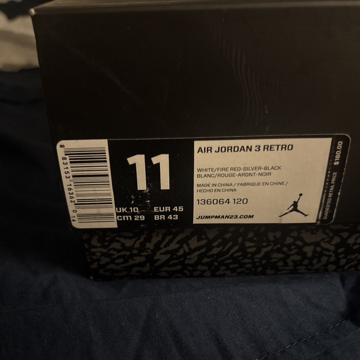 Jordan Brand Fire red jordan 3 2013, 100% authentic Size US 11 / EU 44 - 8 Thumbnail