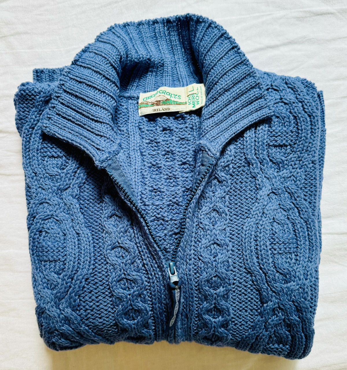 Aran Crafts Cozy Oversized Wool Zip Cardigan Size US L / EU 52-54 / 3 - 3 Thumbnail