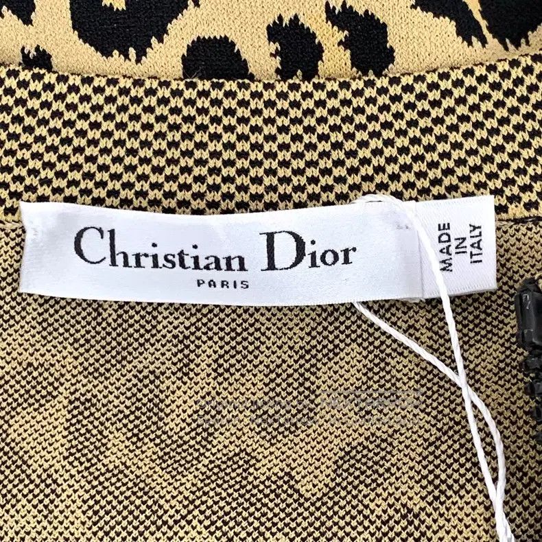 Dior Dior Brown leopard-print round-neck zipper long-sleeved kn Size XS / US 0-2 / IT 36-38 - 6 Thumbnail