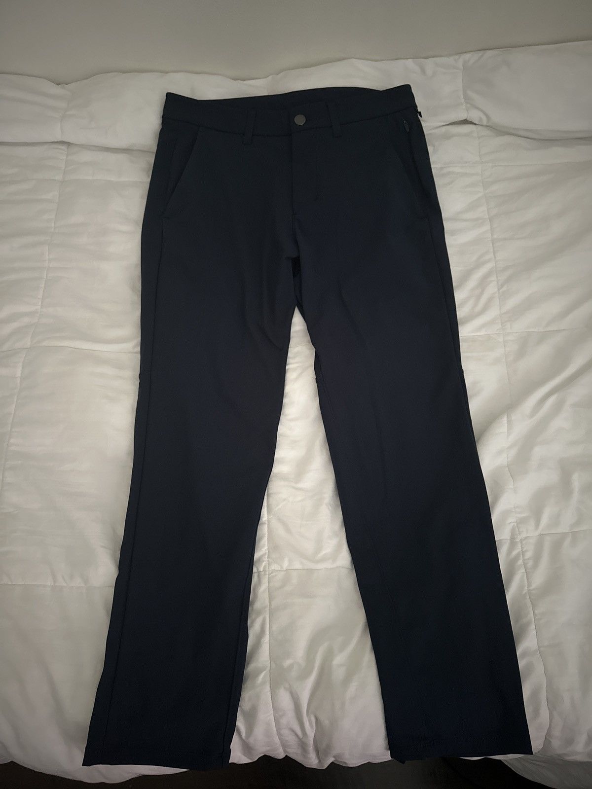 Lululemon Lululemon Warpstreme Slim Fit Navy Pants size 30 28"L Size US 30 / EU 46 - 1 Thumbnail