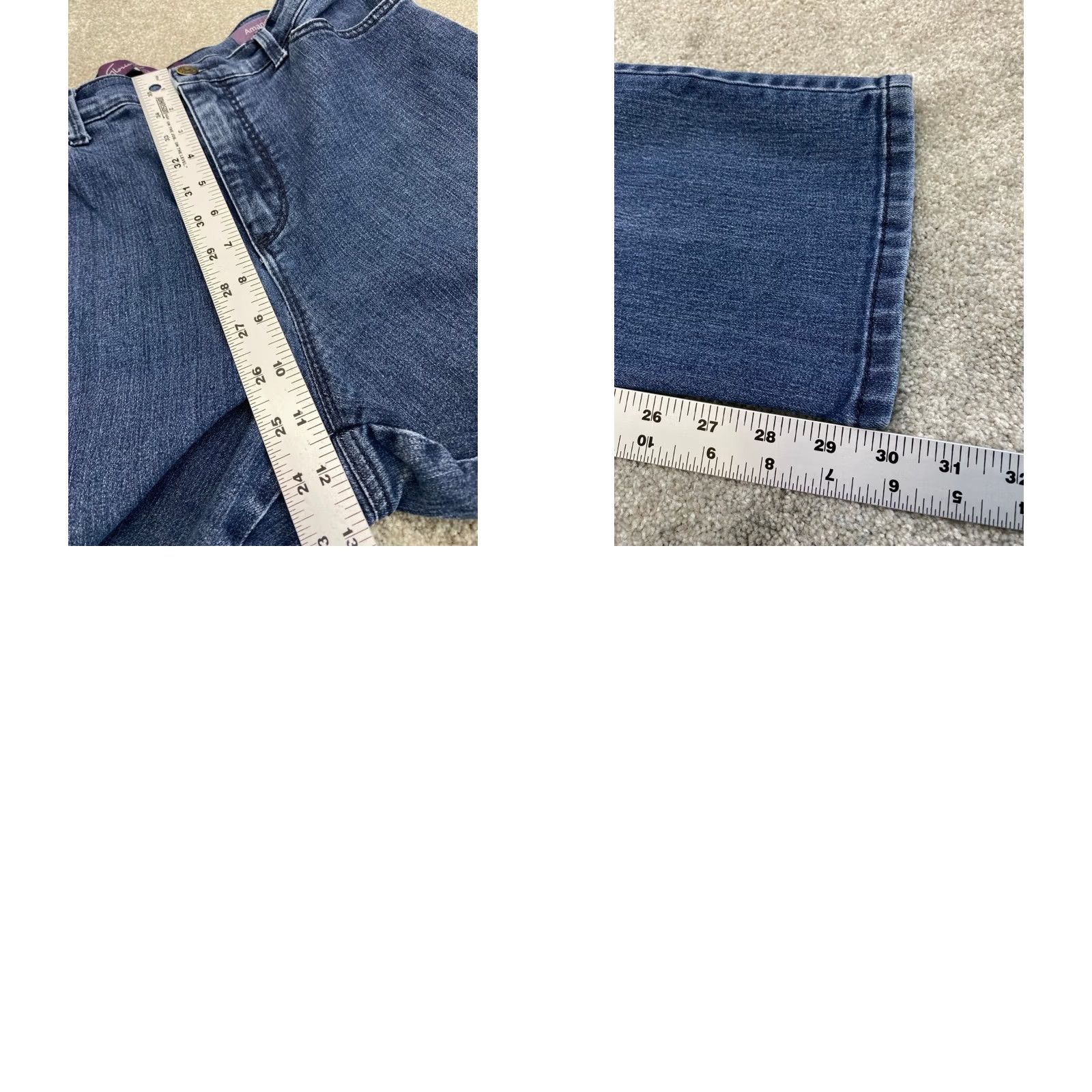 Gloria Vanderbilt Gloria Vanderbilt Amanda Jeans Womens 10 Blue Denim Stretch 5825 Regular 31x30 Inseam 30 5-Pocket Design Straight Shirt Size 24" / US 00 / IT 34 - 9 Thumbnail