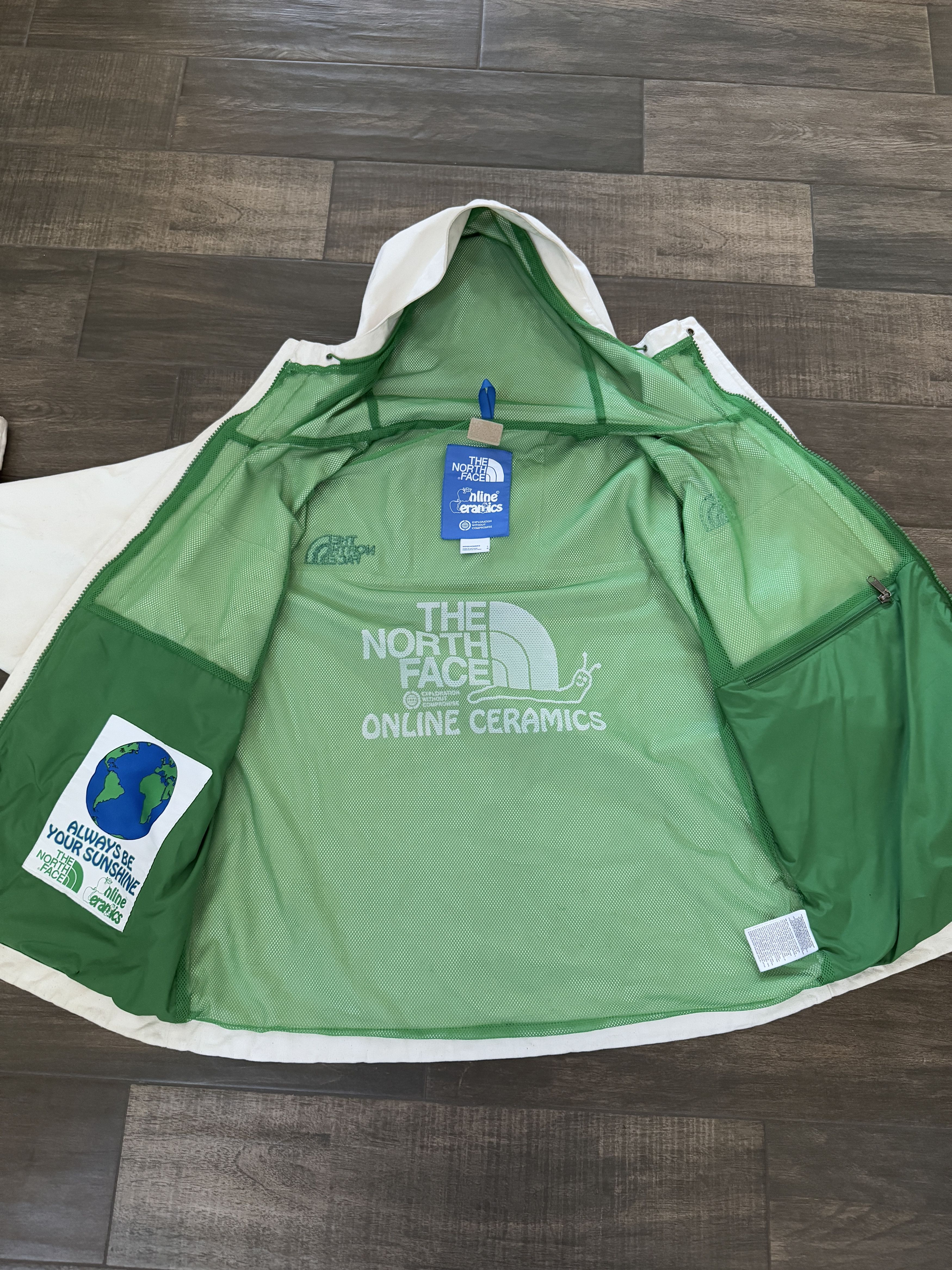 Online Ceramics × The North Face TNF Online Ceramics Mountain Parka White Canvas Size US L / EU 52-54 / 3 - 2 Thumbnail