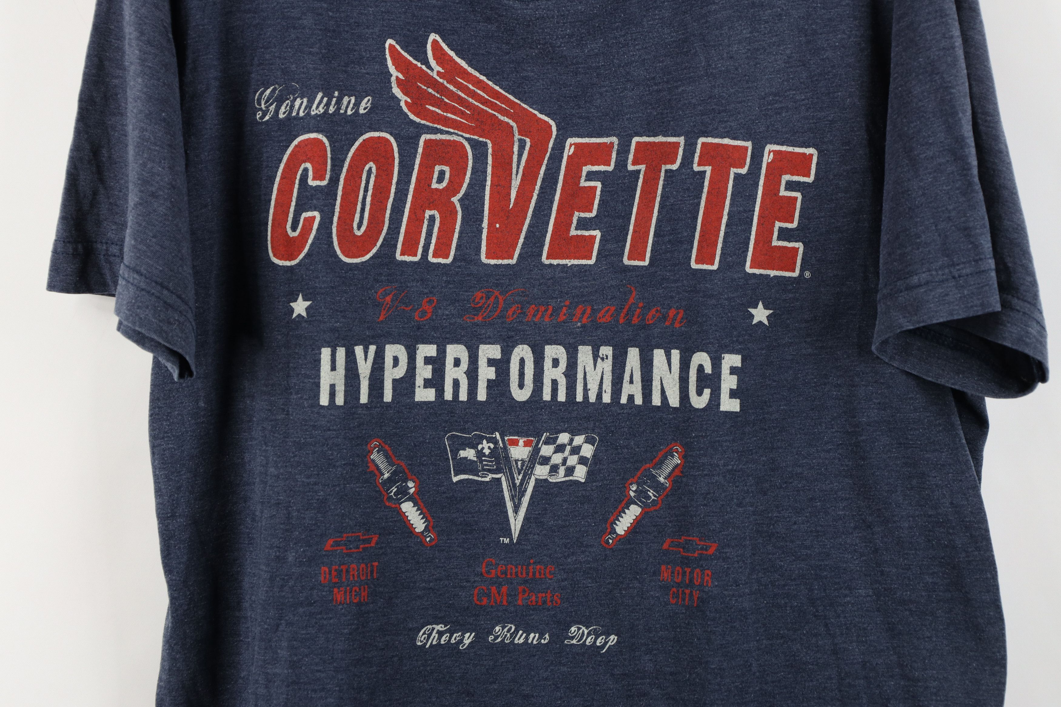 Vintage Vintage Y2K Streetwear Spell Out GM Corvette Racing T-Shirt Size US L / EU 52-54 / 3 - 4 Thumbnail