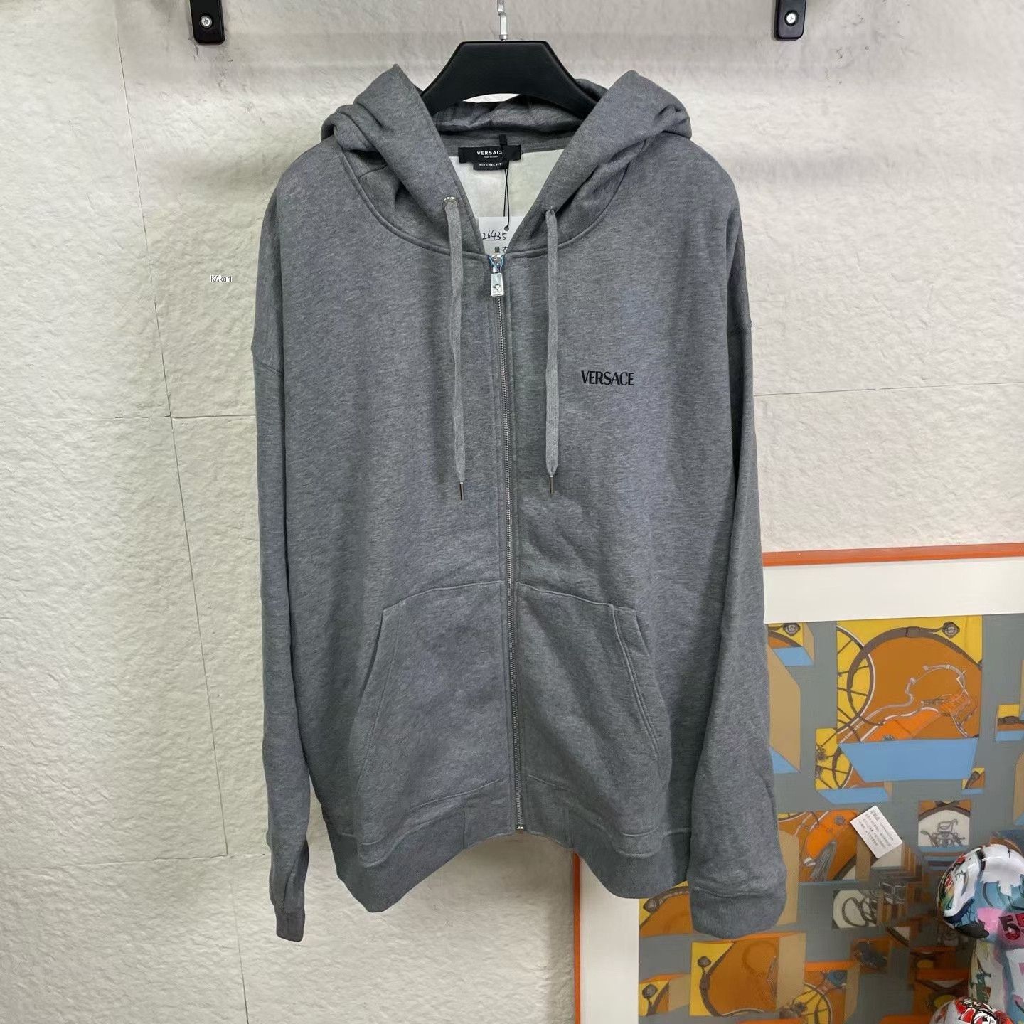 Versace Versace Gray Letter Jacket Size US M / EU 48-50 / 2 - 1 Thumbnail