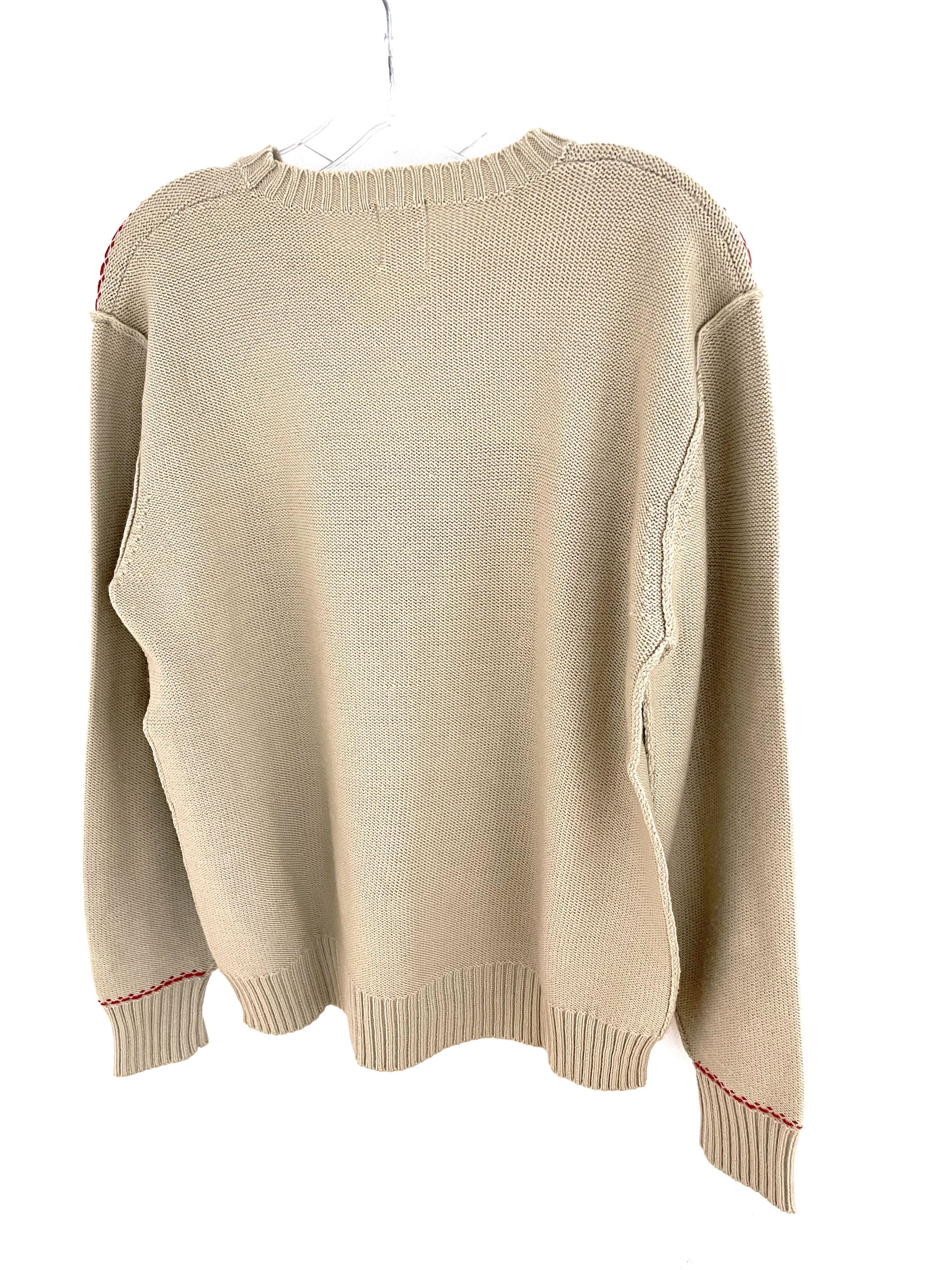 Yohji Yamamoto Against All Risks Contrast Stitch Sweater Size US XL / EU 56 / 4 - 9 Thumbnail