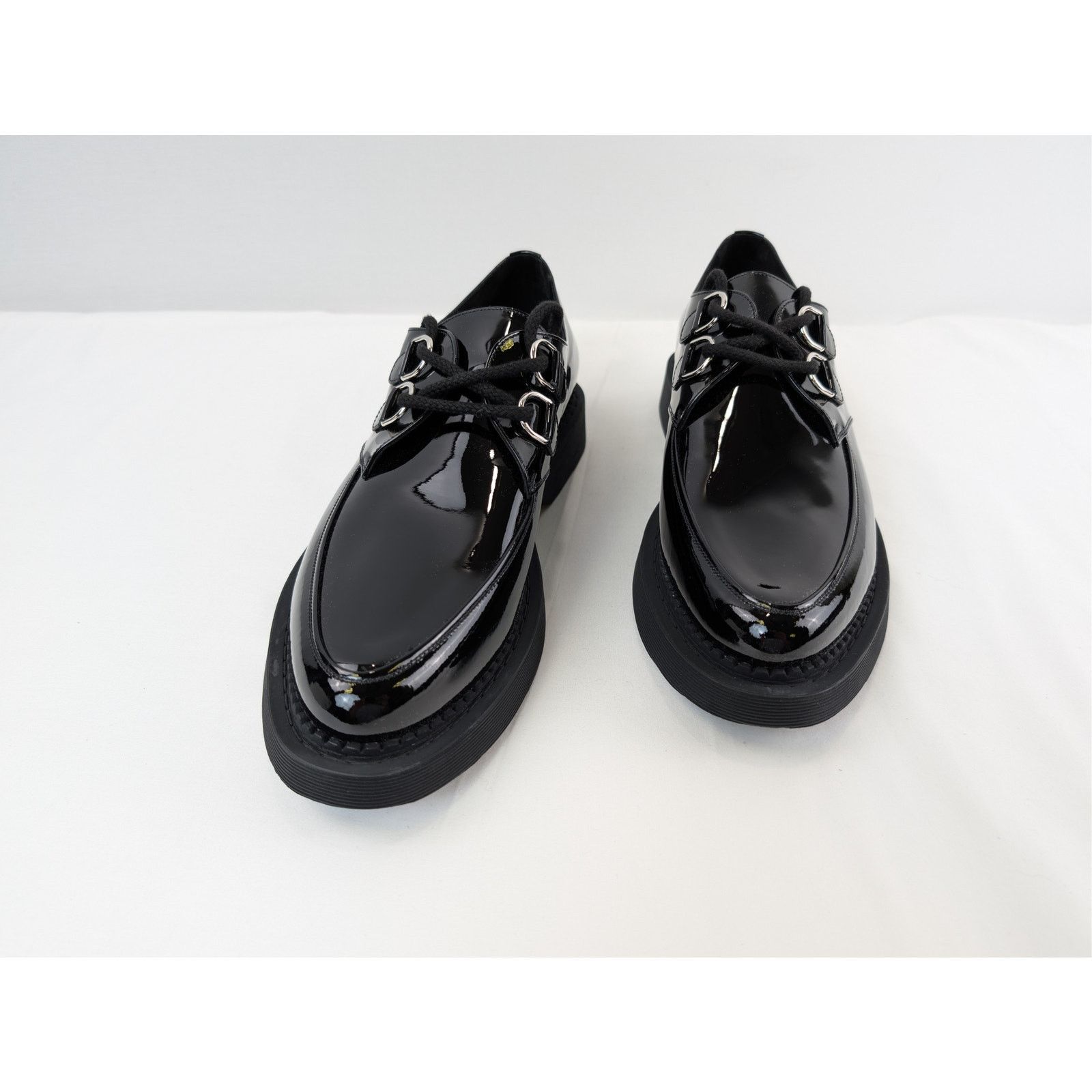 Saint Laurent Paris o1rshd1 Shiny Patent Leather Teddy Derby Shoes Boots Black Size US 12 / EU 45 - 9 Thumbnail