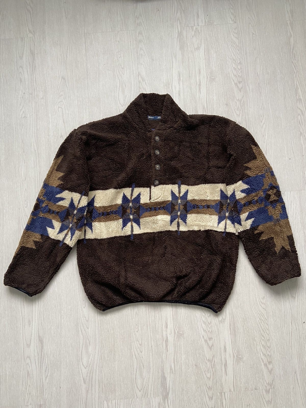 Aztech Mountain Vintage 1990’s Muskako Ortega Native Fleece Sweater Size US L / EU 52-54 / 3 - 2 Thumbnail
