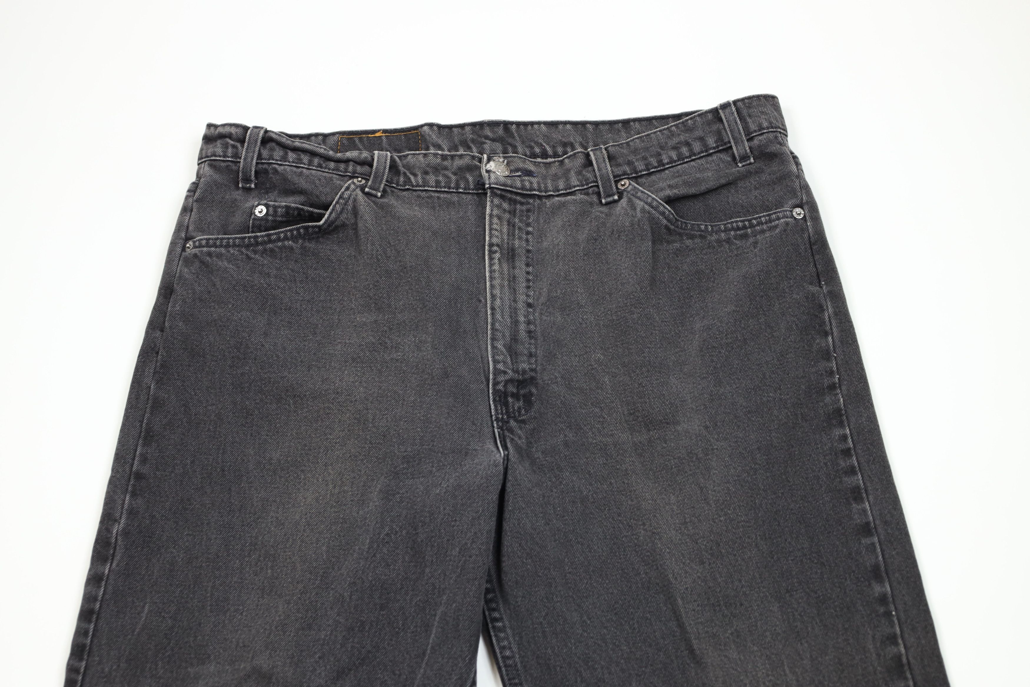 Levi's Vintage 90s Levis 550 Orange Tab Denim Jeans Black Cotton Size US 40 / EU 56 - 2 Thumbnail