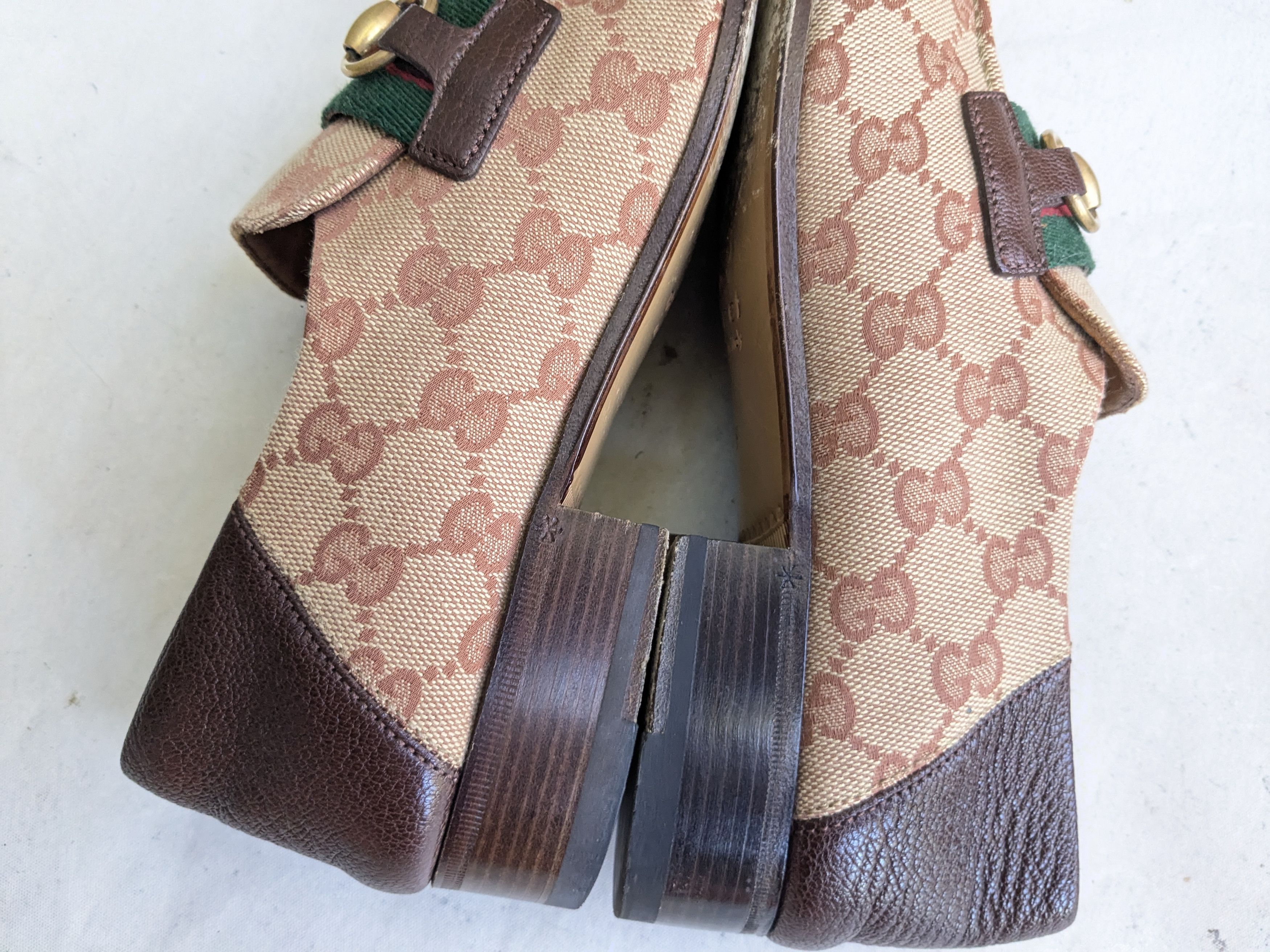 Gucci Gucci Horsebit Loafers Brown 8.5 Snaffle Bit Monogram Size US 8.5 / EU 41-42 - 8 Thumbnail
