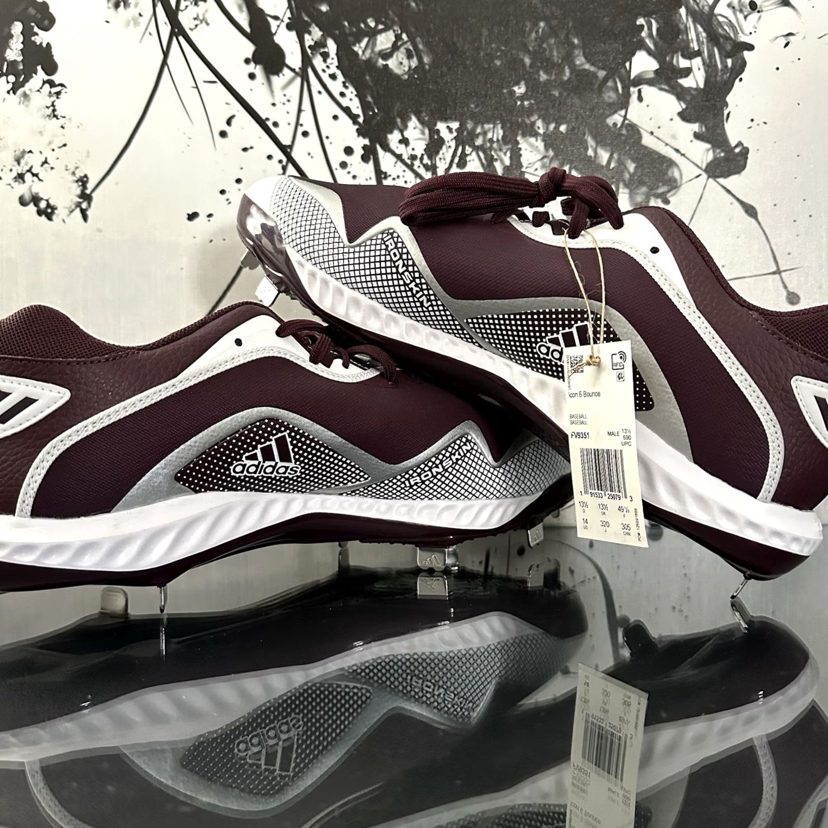 Adidas Adidas Icon 6 GX5835 Basketball Cleats Mens 14 Maroon White FV9351 Size US 14 / EU 47 - 5 Thumbnail