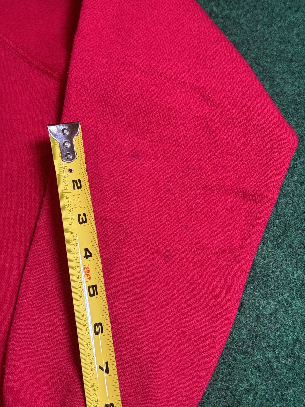 Lee × Vintage Vtg 90s Blank Raglan Minimalist Red Lee Midweight Hoodie Size US M / EU 48-50 / 2 - 7 Thumbnail