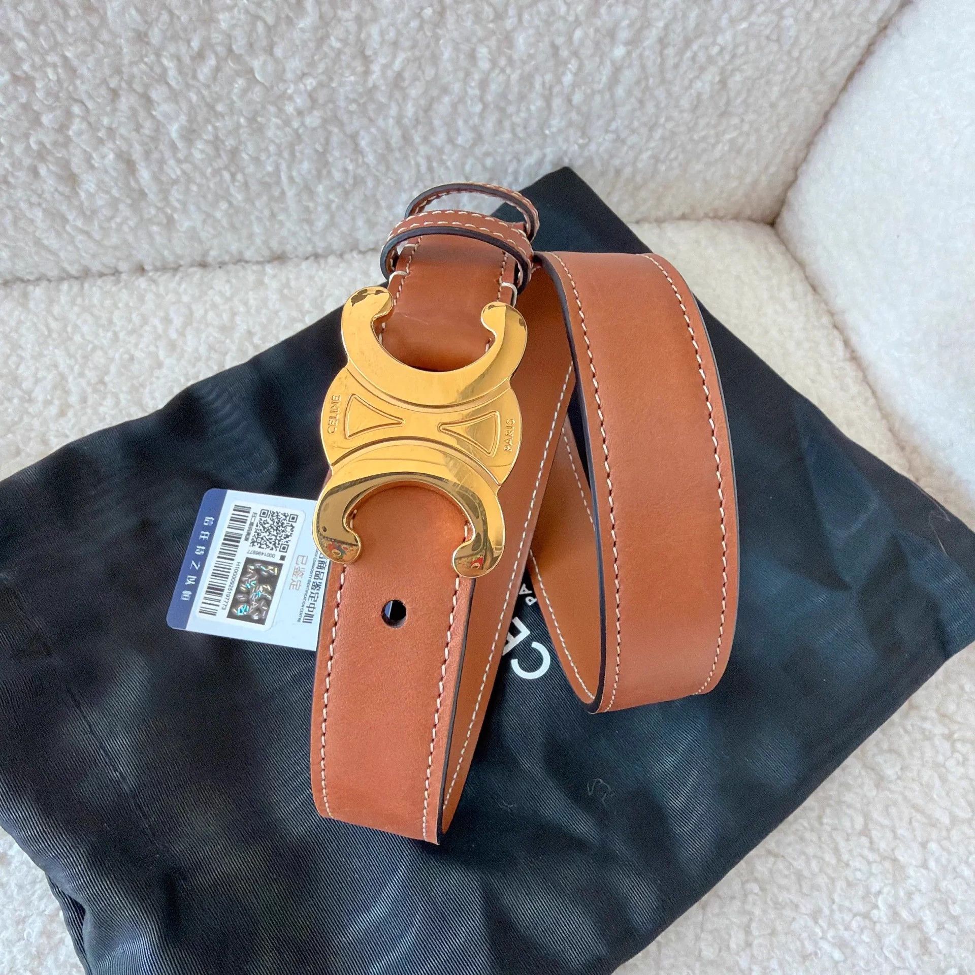 Celine Celine Triumph Belt Women's Brown 75 Size ONE SIZE - 1 Thumbnail