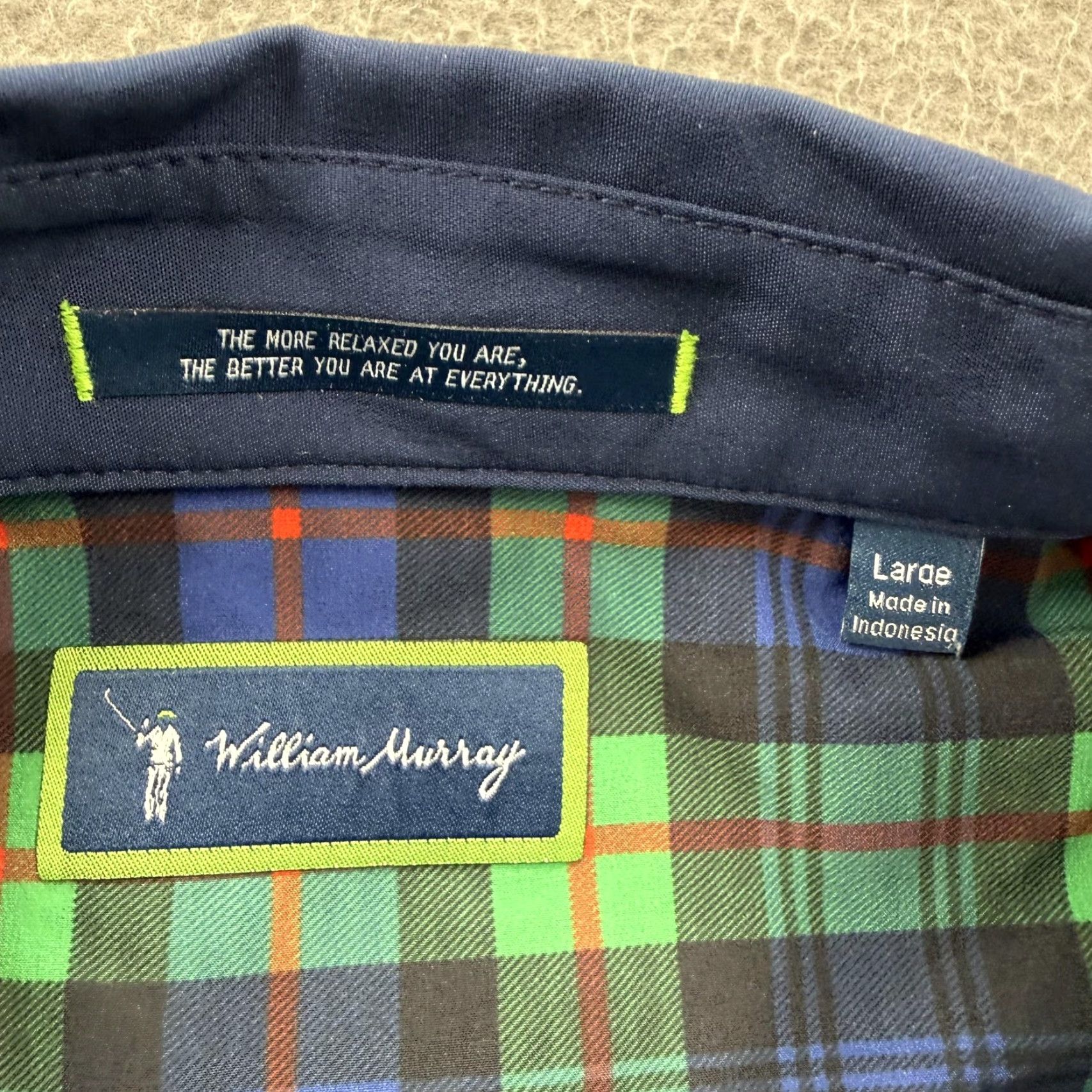 Vintage William Murray Shirt Mens Large Blue Golf Button-Up Short Sleeve Casual Size US L / EU 52-54 / 3 - 3 Thumbnail
