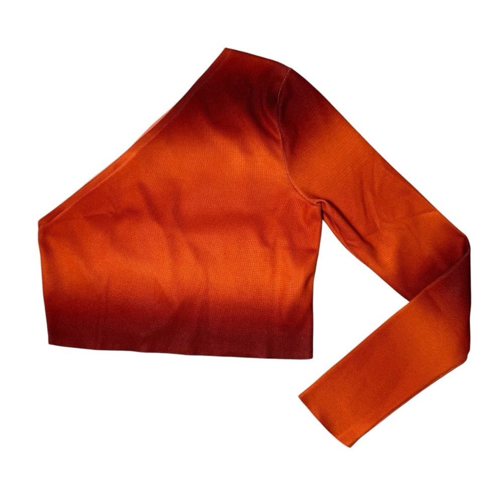 Zara NWT New Zara Asymmetrical Orange Ombre Knit Top Size M Size M / US 6-8 / IT 42-44 - 5 Thumbnail