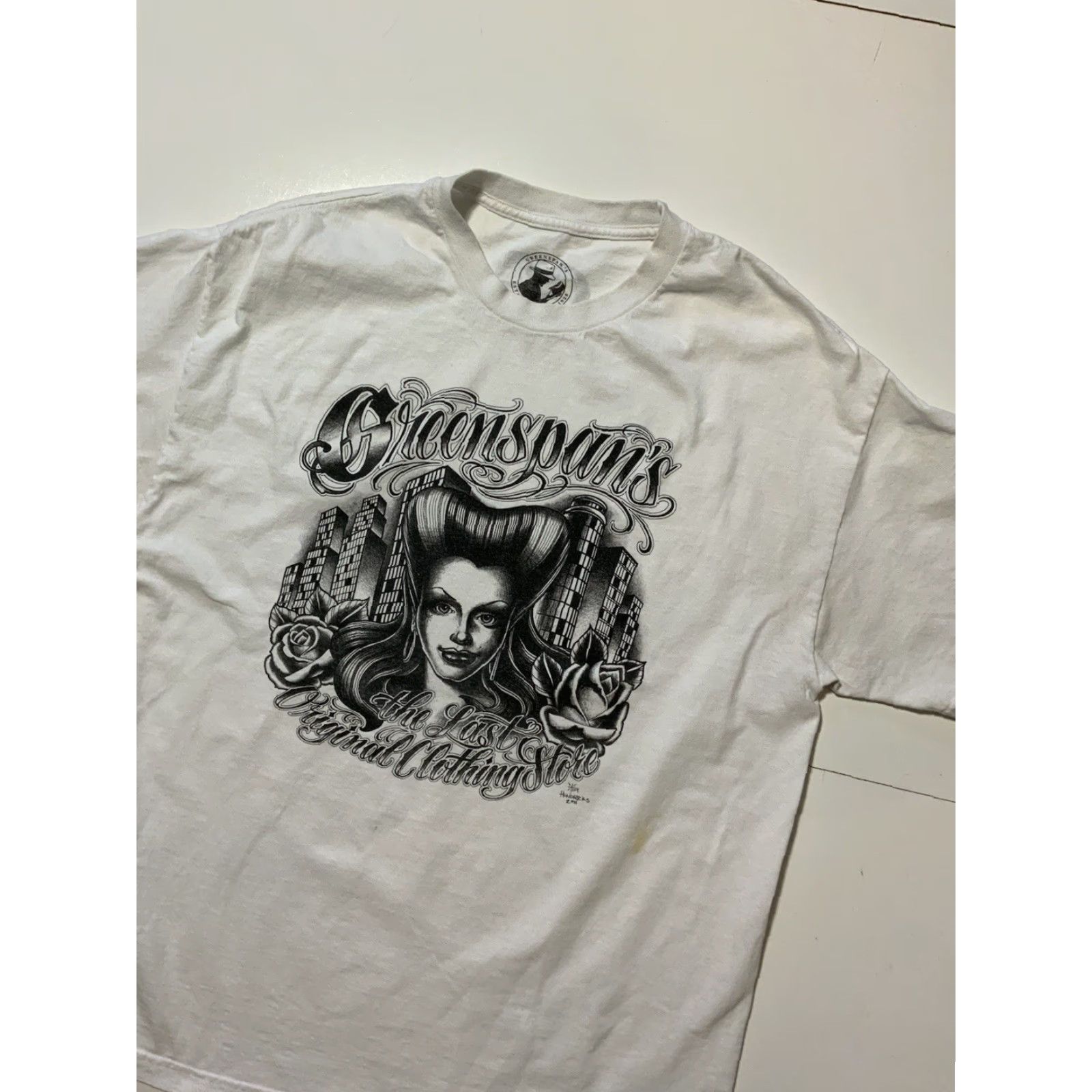 Vintage VINTAGE Greenspan’s The Last Original Clothing Store Tim Hendricks 2011 Graphic T-Shirt XL Men White Crewneck S/S T-Shirt Mens Size US XL / EU 56 / 4 - 4 Thumbnail