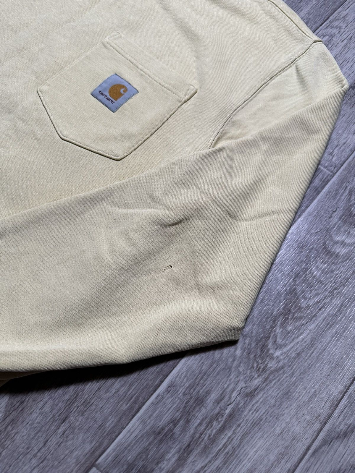 Carhartt × Carhartt Wip × Vintage Vintage Carhartt Distressed Faded Pocket Crewneck Sweat Size US M / EU 48-50 / 2 - 10 Thumbnail