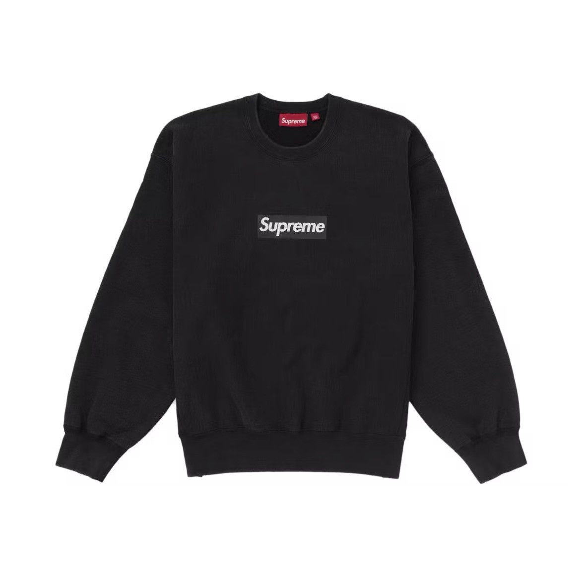 Supreme Supreme Washed Box Logo Crewneck Black SS25 Size US XL / EU 56 / 4 - 5 Thumbnail