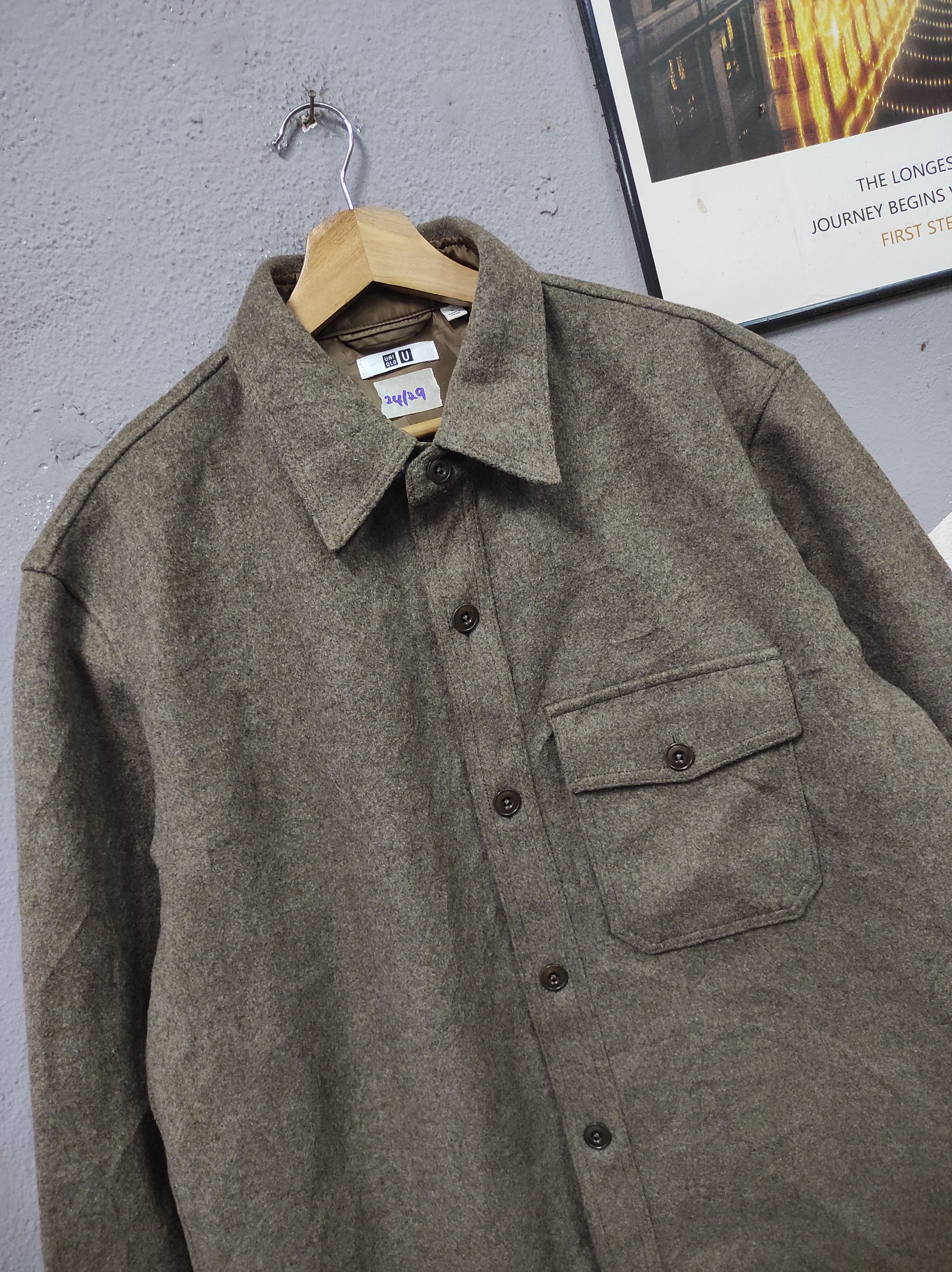 Lemaire × Uniqlo UNIQLO X LEMAIRE WOOL FLANNEL JACKET SWEATER Size US L / EU 52-54 / 3 - 3 Thumbnail