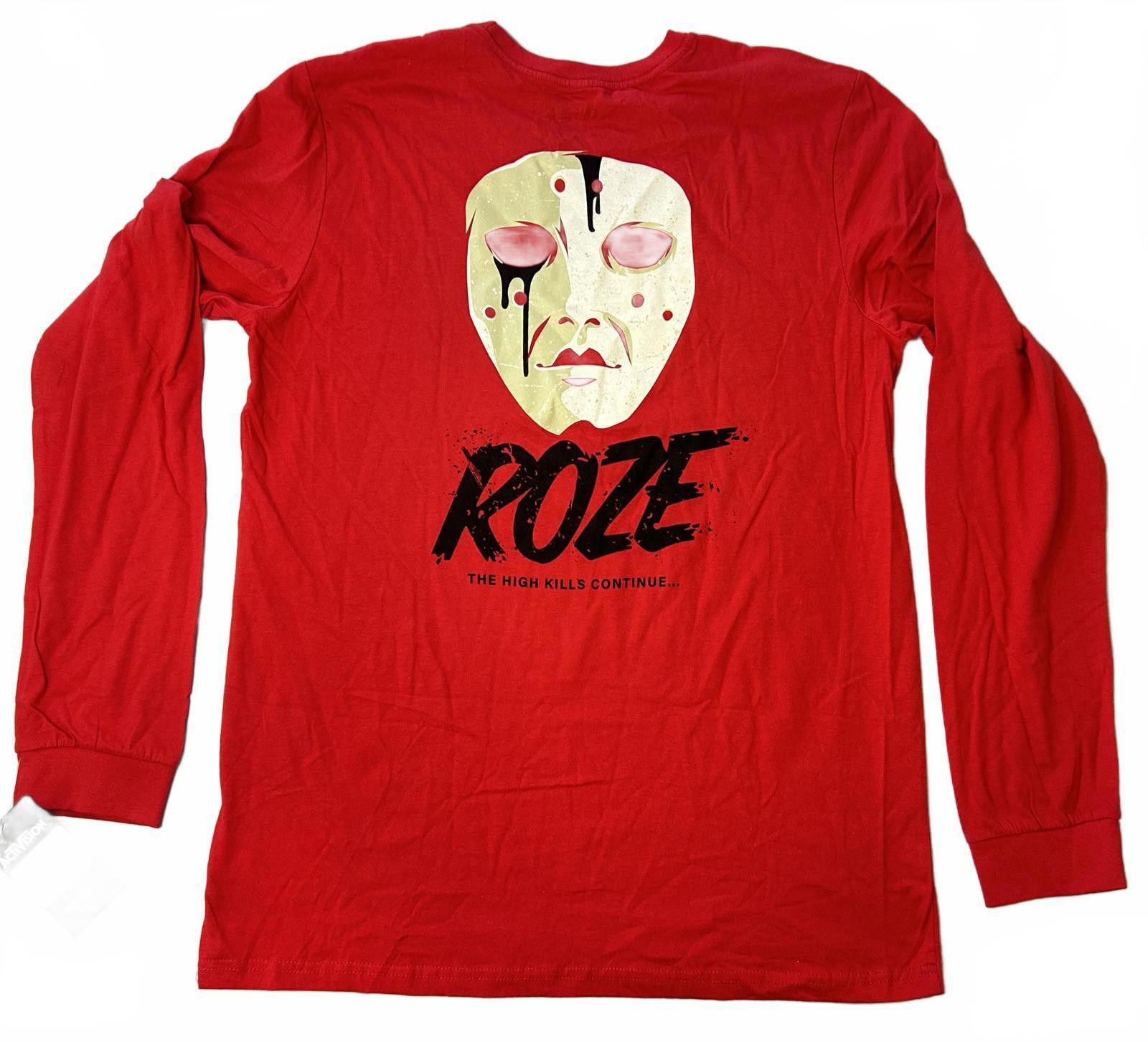 Roberto Cavalli Call Of Duty Roze Red Long Sleeve Graphic Mens Large NWT Size L / US 10 / IT 46 - 1 Thumbnail