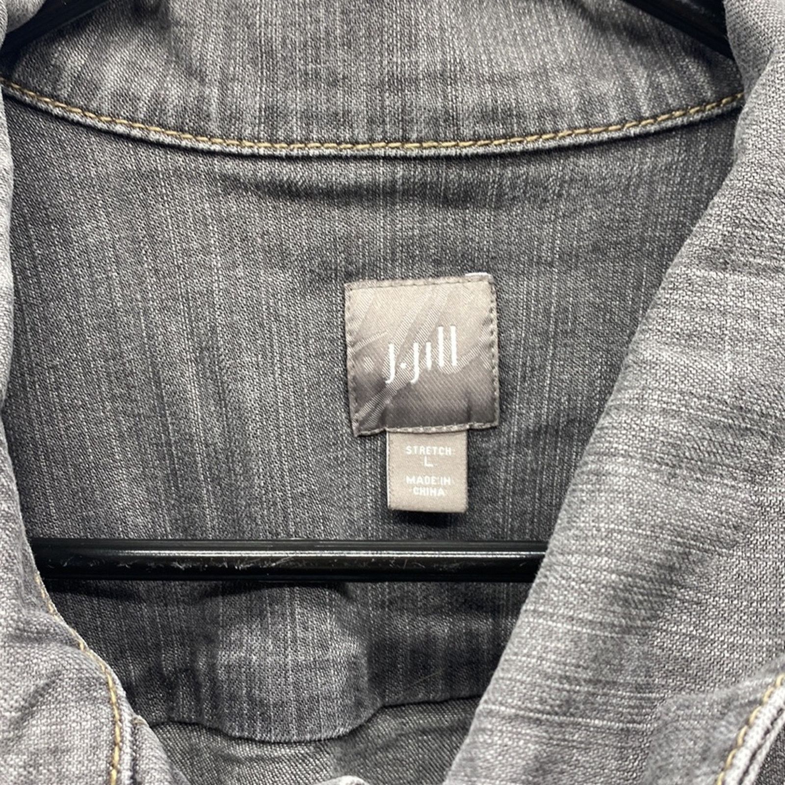Other j.jill gray stretch denim 3 quarter sleeve jacket size L Size L / US 10 / IT 46 - 3 Thumbnail