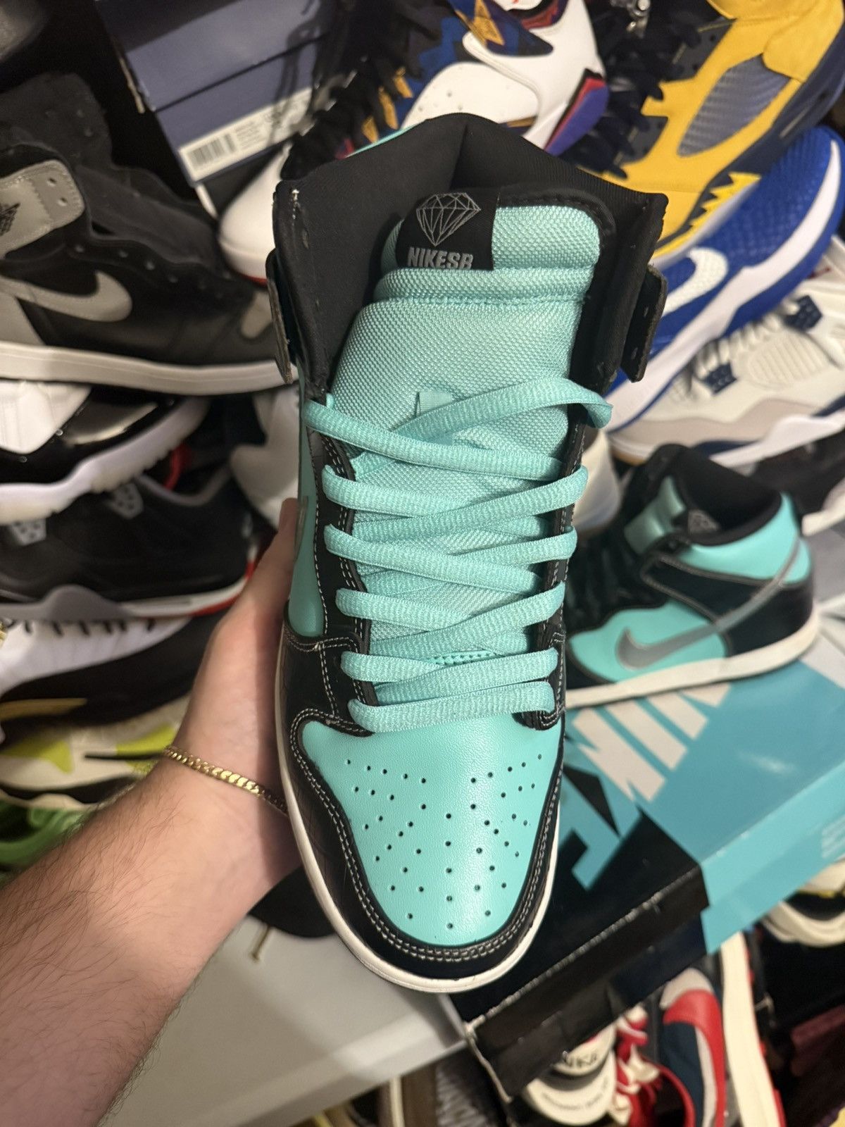 Nike SB Nike dunk high tiffany size 9 Size US 9 / EU 42 - 2 Thumbnail