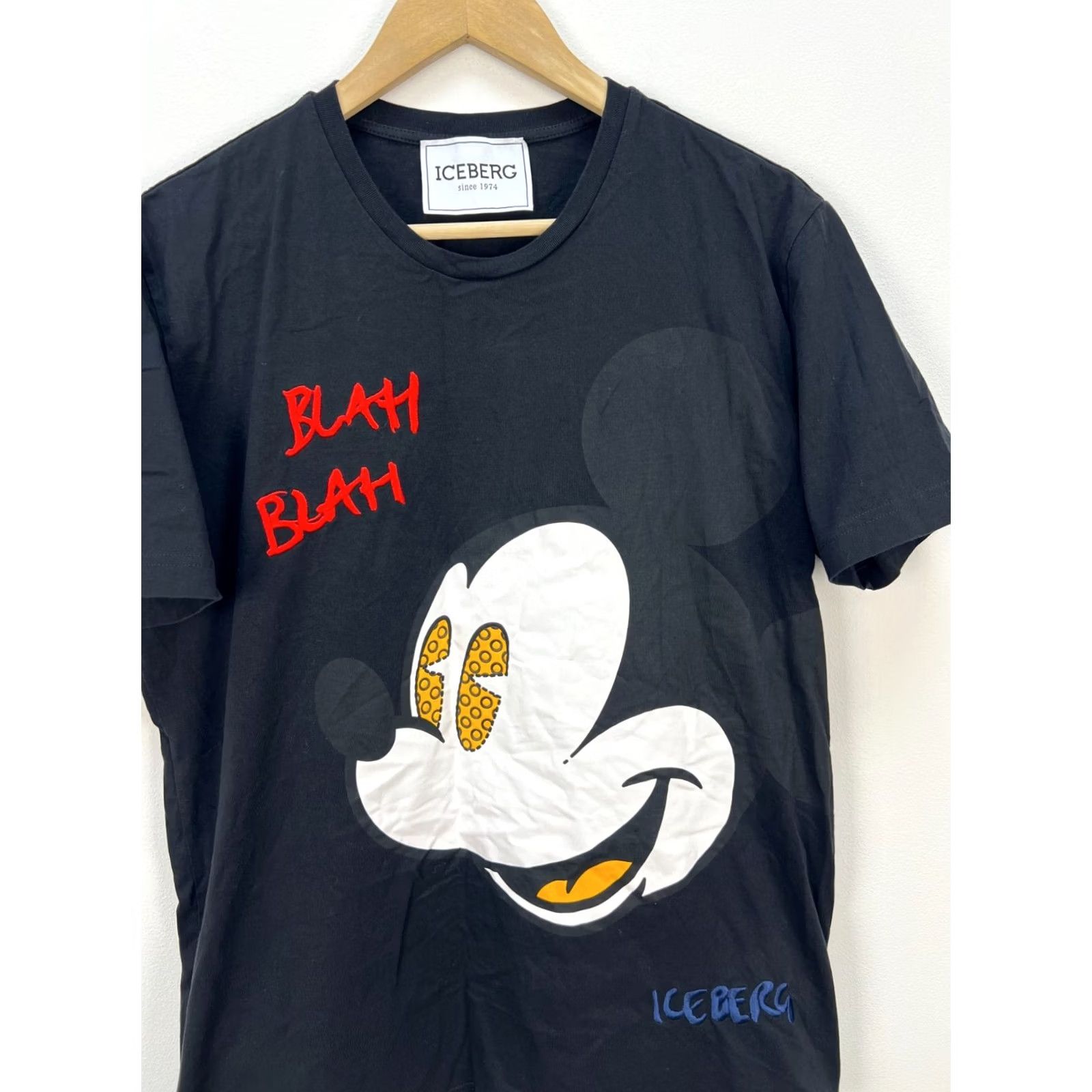 Vintage Iceberg Mickey Crew Neck Shirt Mens L Black Rare Disney Blah Blah T-Shirt Size US L / EU 52-54 / 3 - 2 Thumbnail