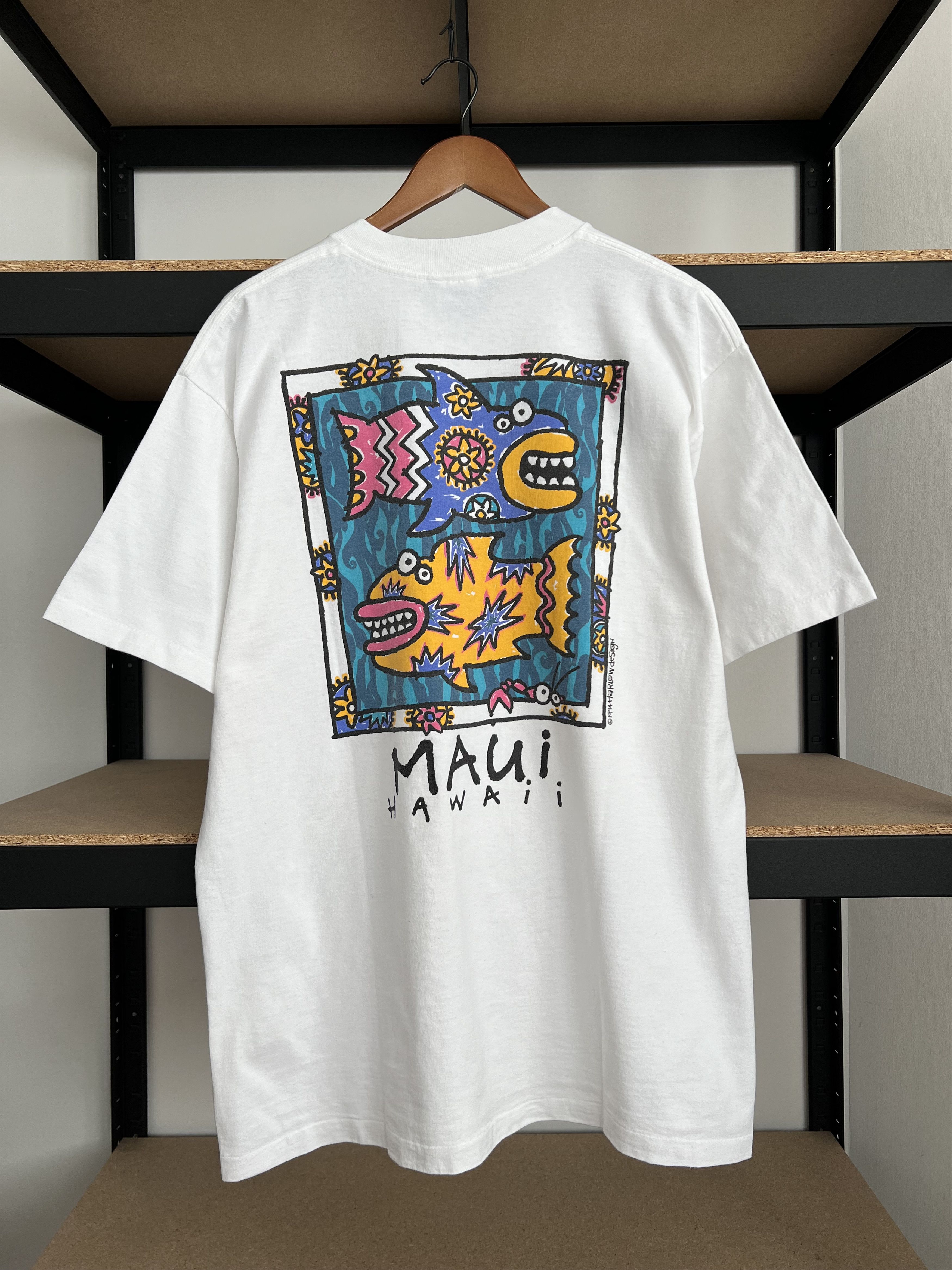 Vintage Vintage 1994 Maui Hawaii Harlow Design Surf Surfing Art Tee Size US XL / EU 56 / 4 - 1 Thumbnail