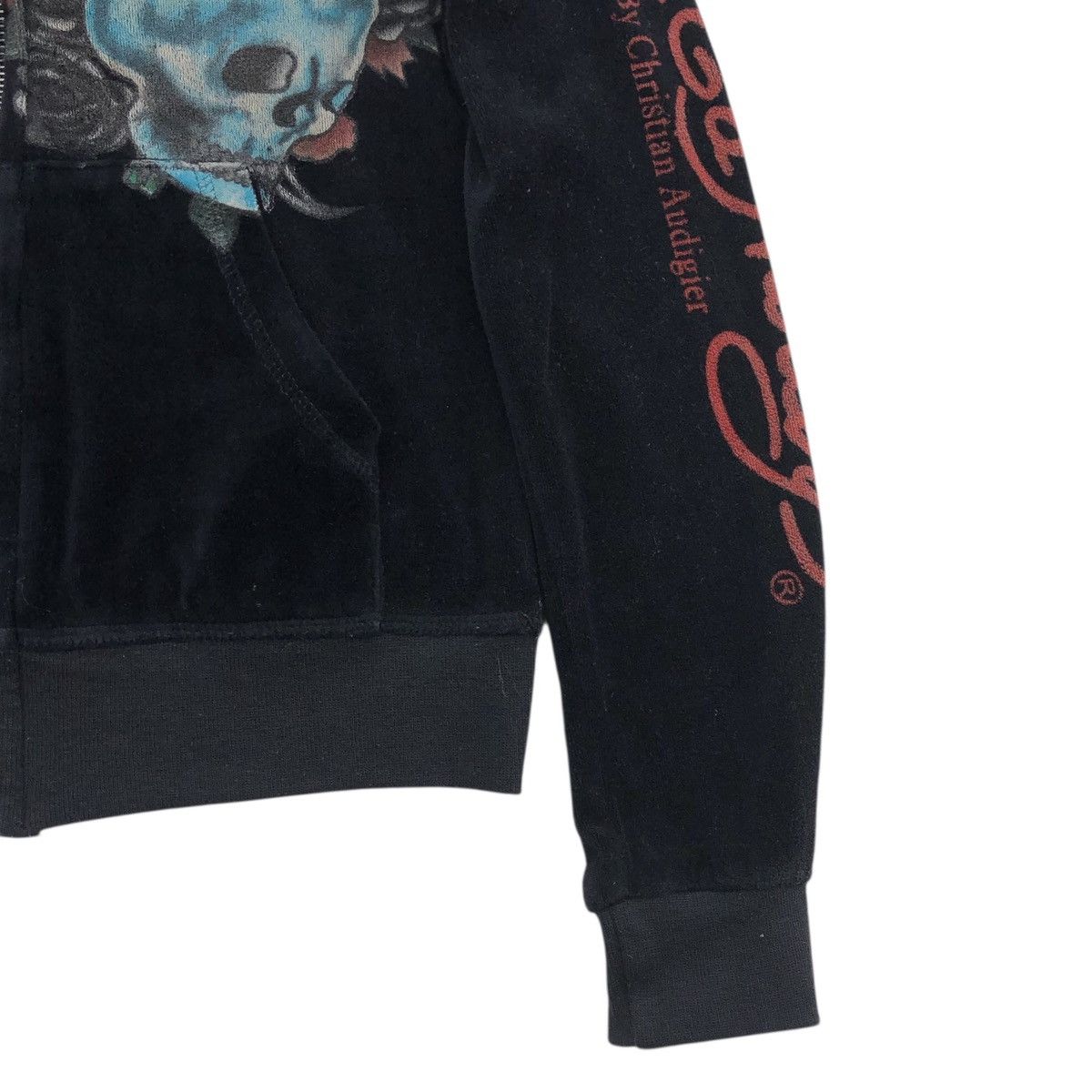 Ed Hardy Ed Hardy By Christian Audigier Velvet Zip Hoodie Jacket Size S / US 4 / IT 40 - 12 Thumbnail