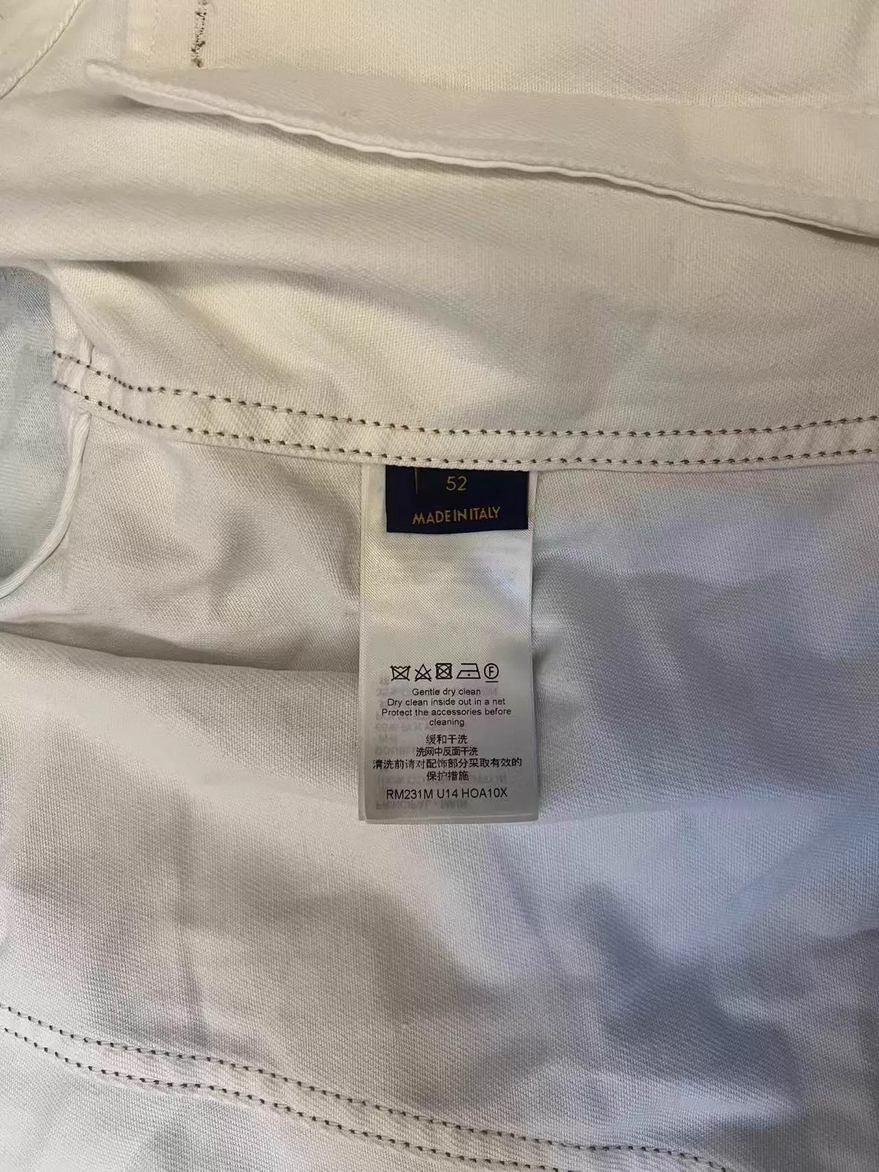 Louis Vuitton LOUIS VUITTON SS23 Painted Denim Jacket Men's White 52 Size US L / EU 52-54 / 3 - 5 Thumbnail