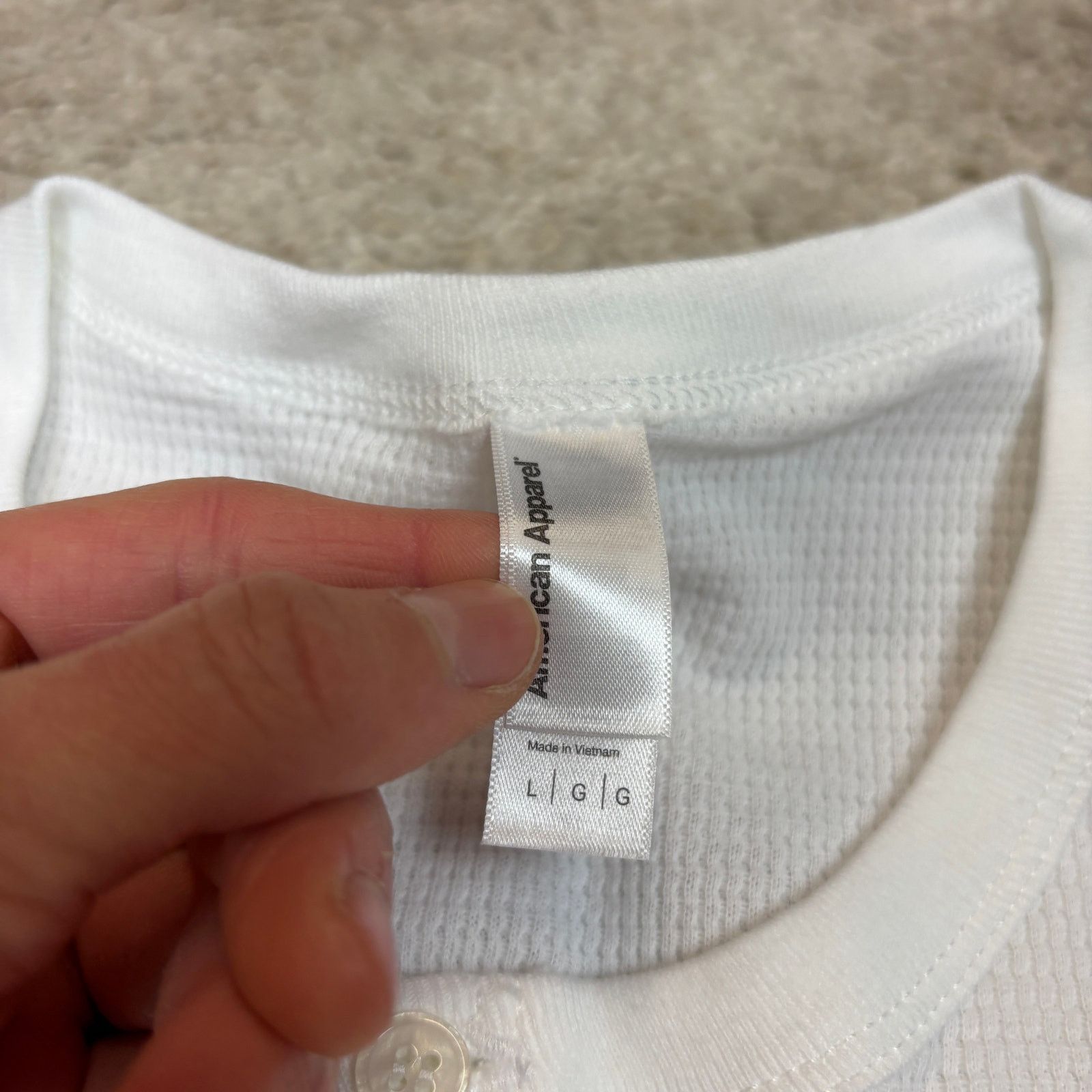 American Apparel American Apparel Dexter Morgan Kill Shirt L Thermal Henley Size US L / EU 52-54 / 3 - 4 Thumbnail