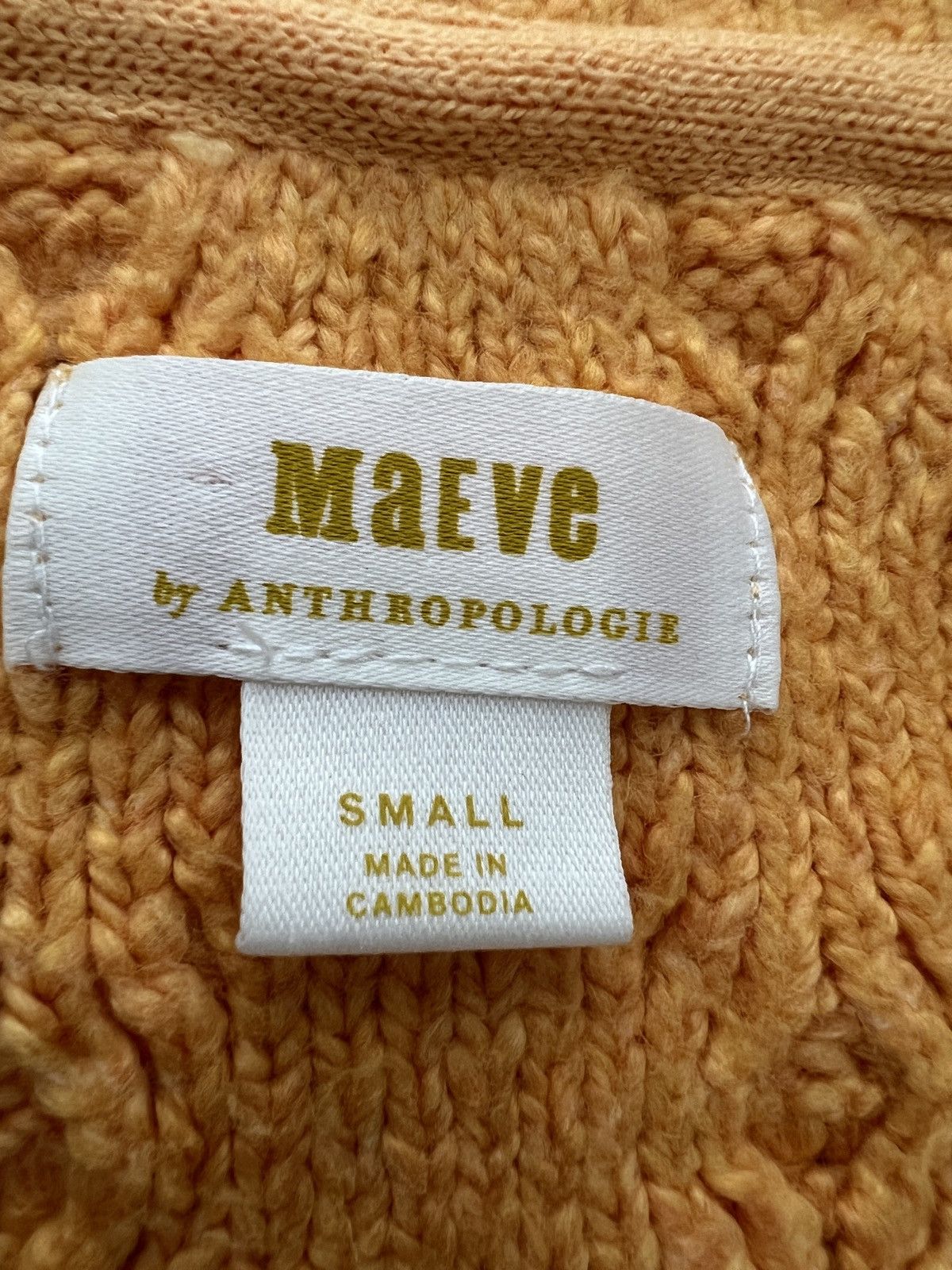 Anthropologie Anthropologie orange V-neck sweater Size S / US 4 / IT 40 - 3 Thumbnail