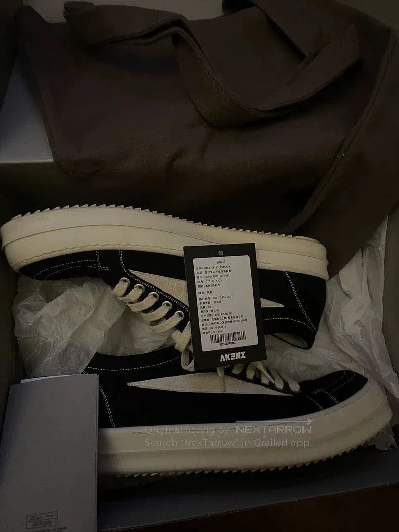Rick Owens Rick Owens Canvas Sneakers with Cream Soles. Size US 10.5 / EU 43-44 - 1 Thumbnail