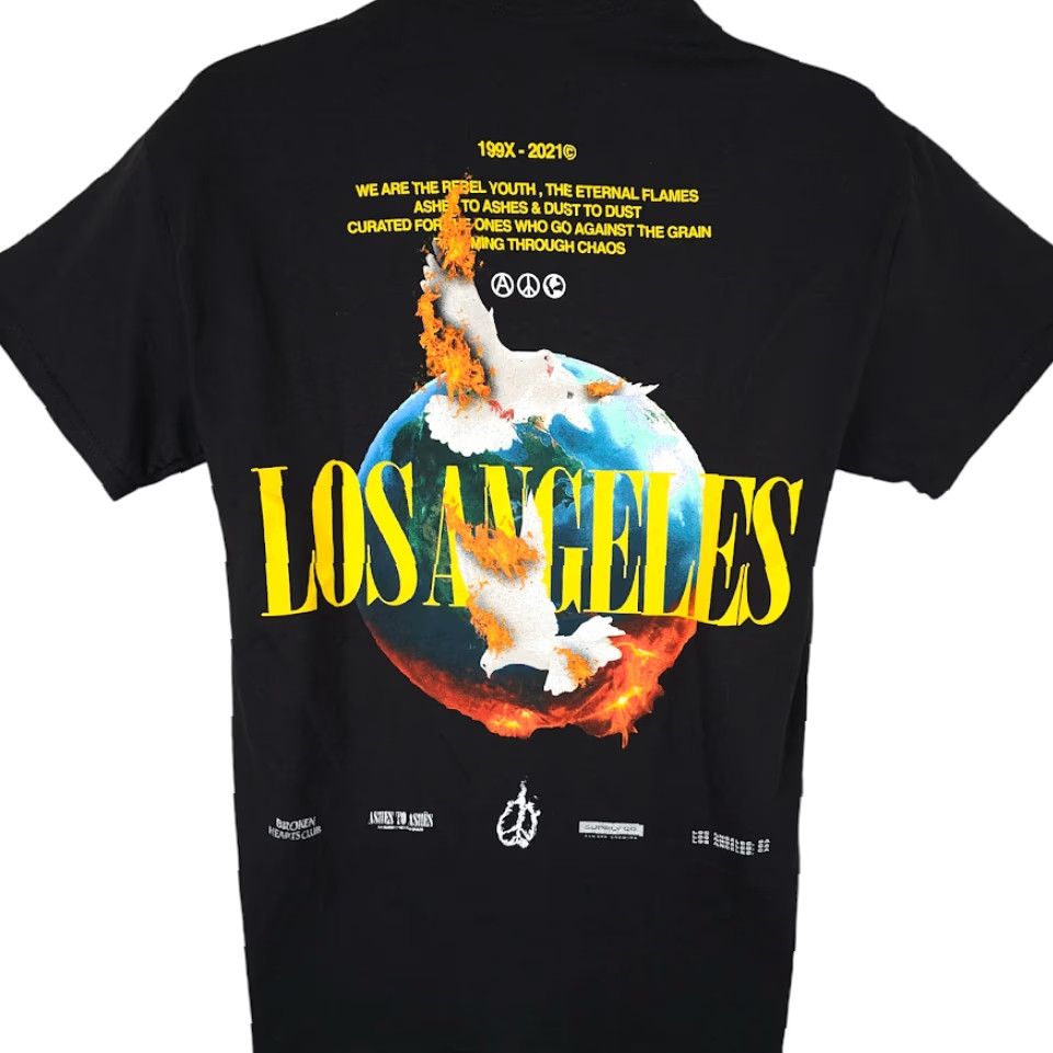 Vintage Civil Regime T Shirt Mens Size Medium Black World On Fire Ashes To Ashes Size US M / EU 48-50 / 2 - 5 Thumbnail